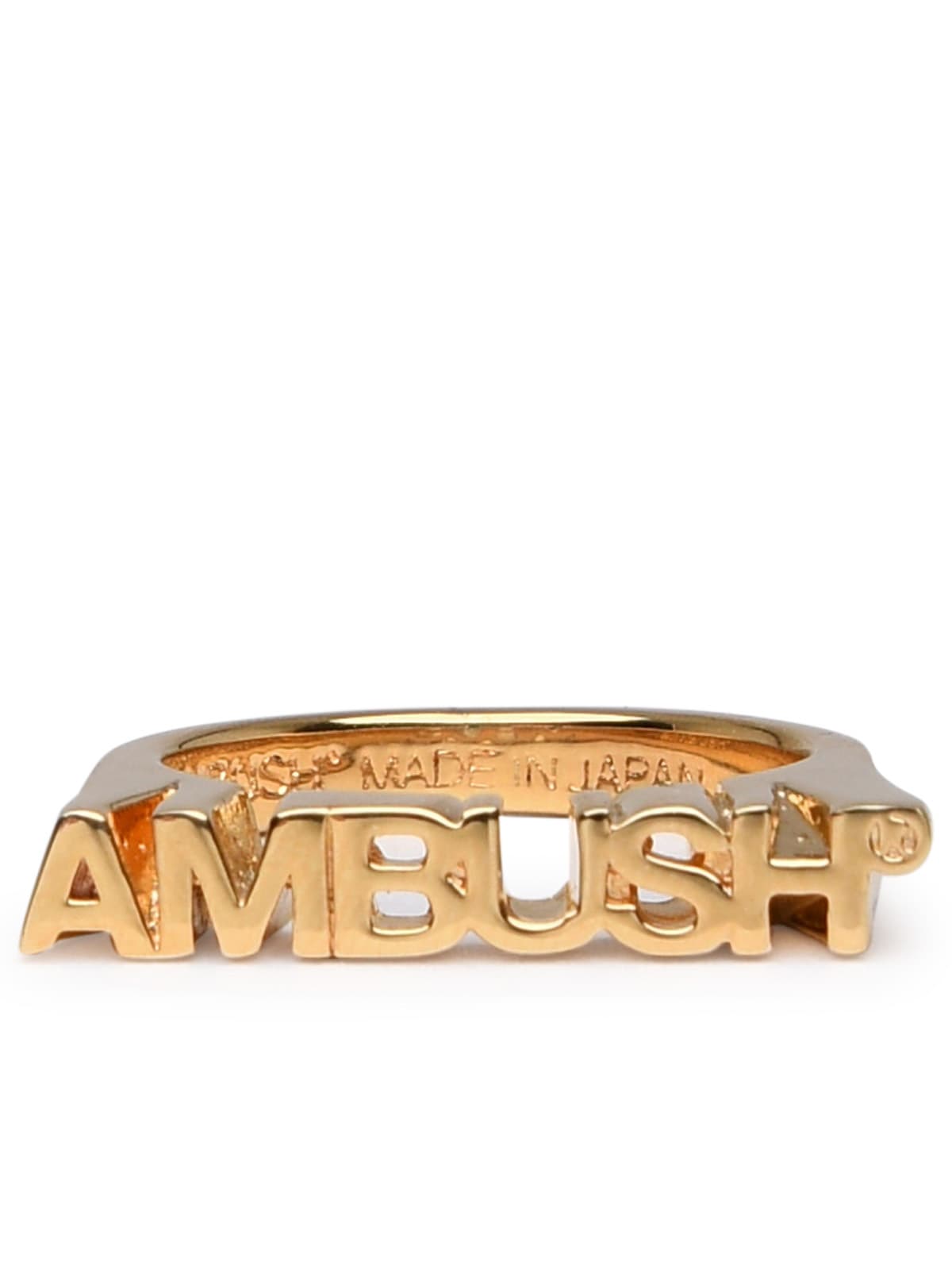 AMBUSH GOLD BRASS NAMEPLATE RING