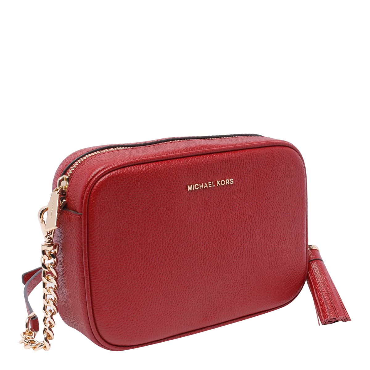 Shop Michael Michael Kors Jetset Crossbody Bag In Red