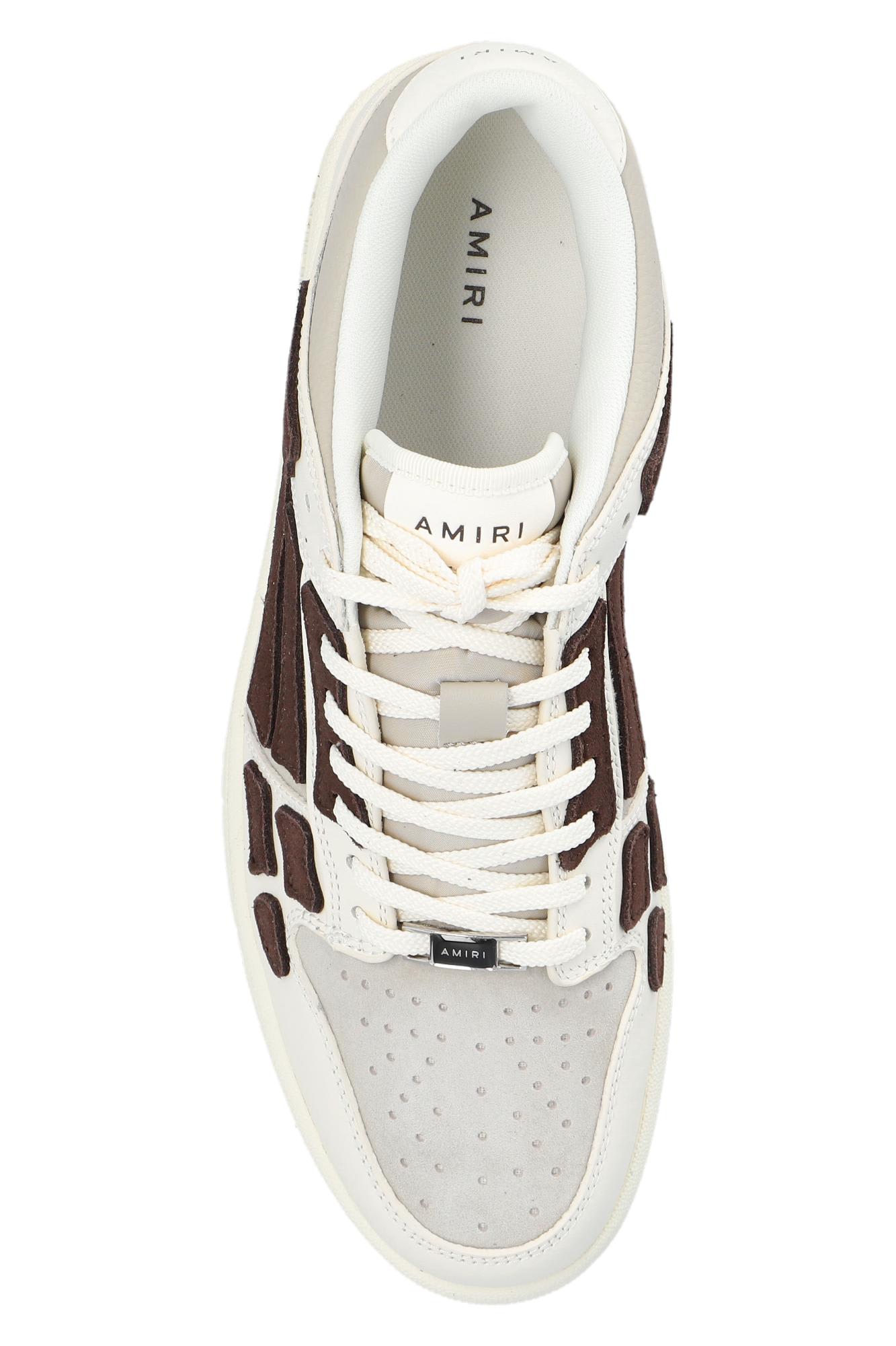 Shop Amiri Skel Top Low Sneakers In Brown