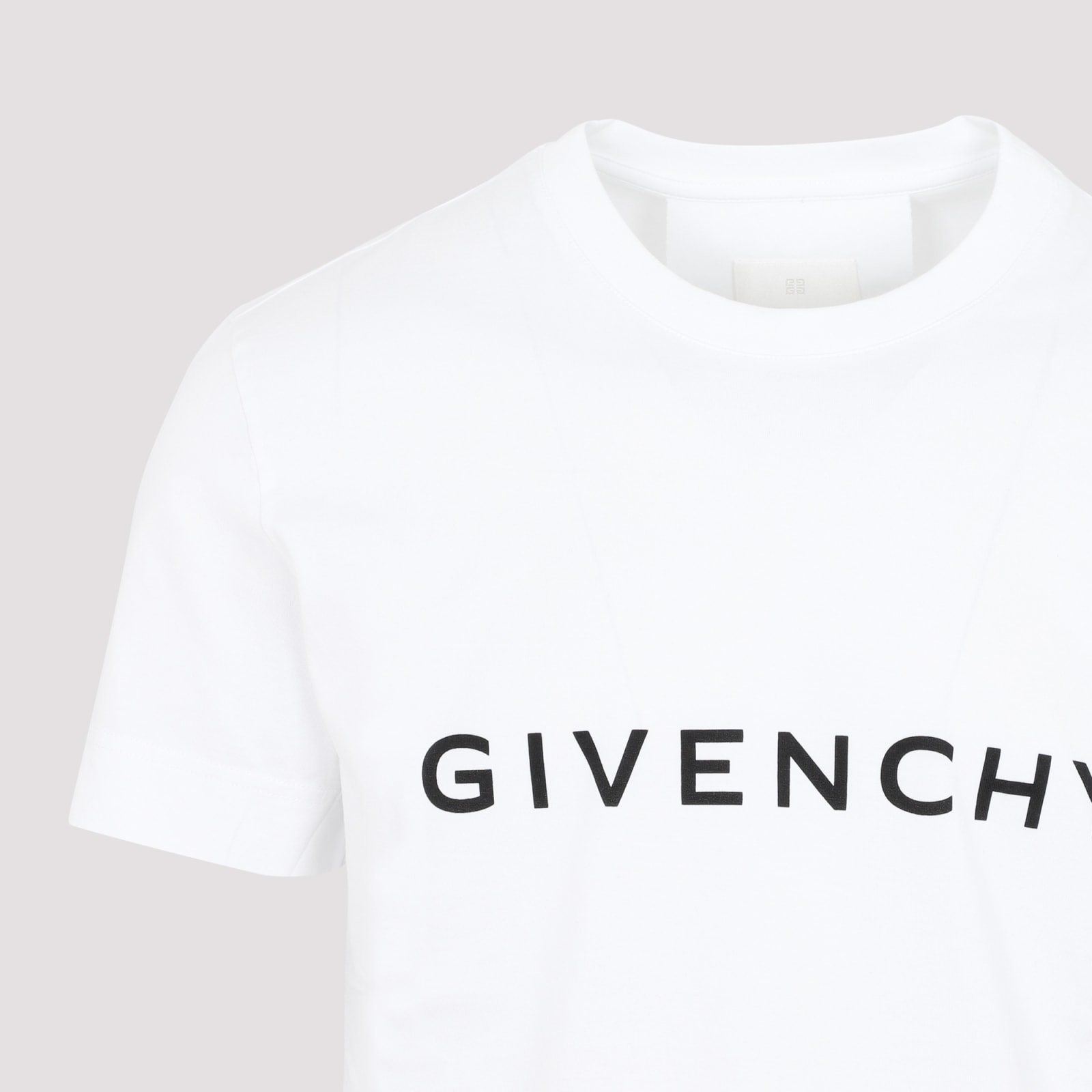 Shop Givenchy Cotton Logo T-shirt In White