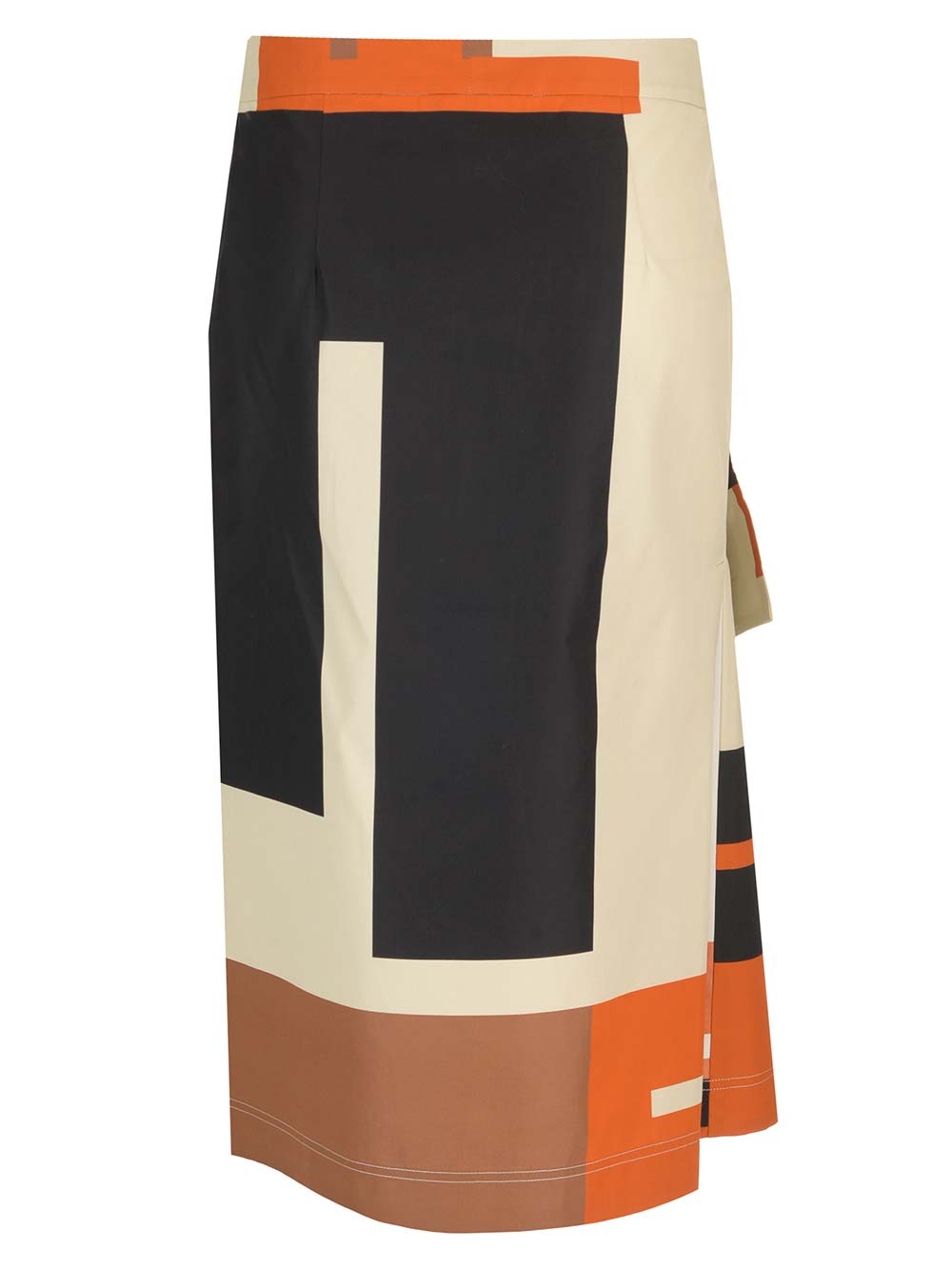 Shop Fendi Multicolor Printed Poplin Skirt In Multicolour