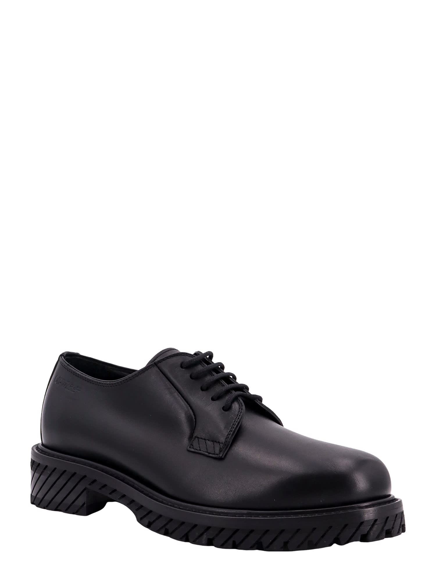 Shop Off-white Military Derby Lace Up Shoe In Black