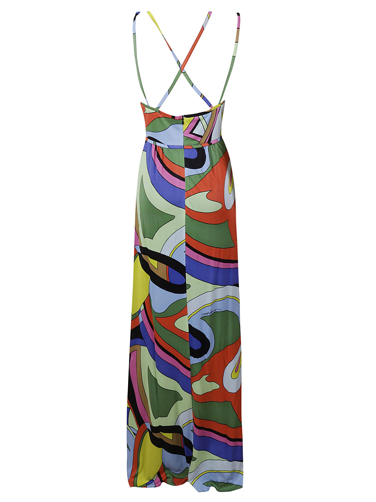 Shop Moschino St. All-over Dress  In Multicolor