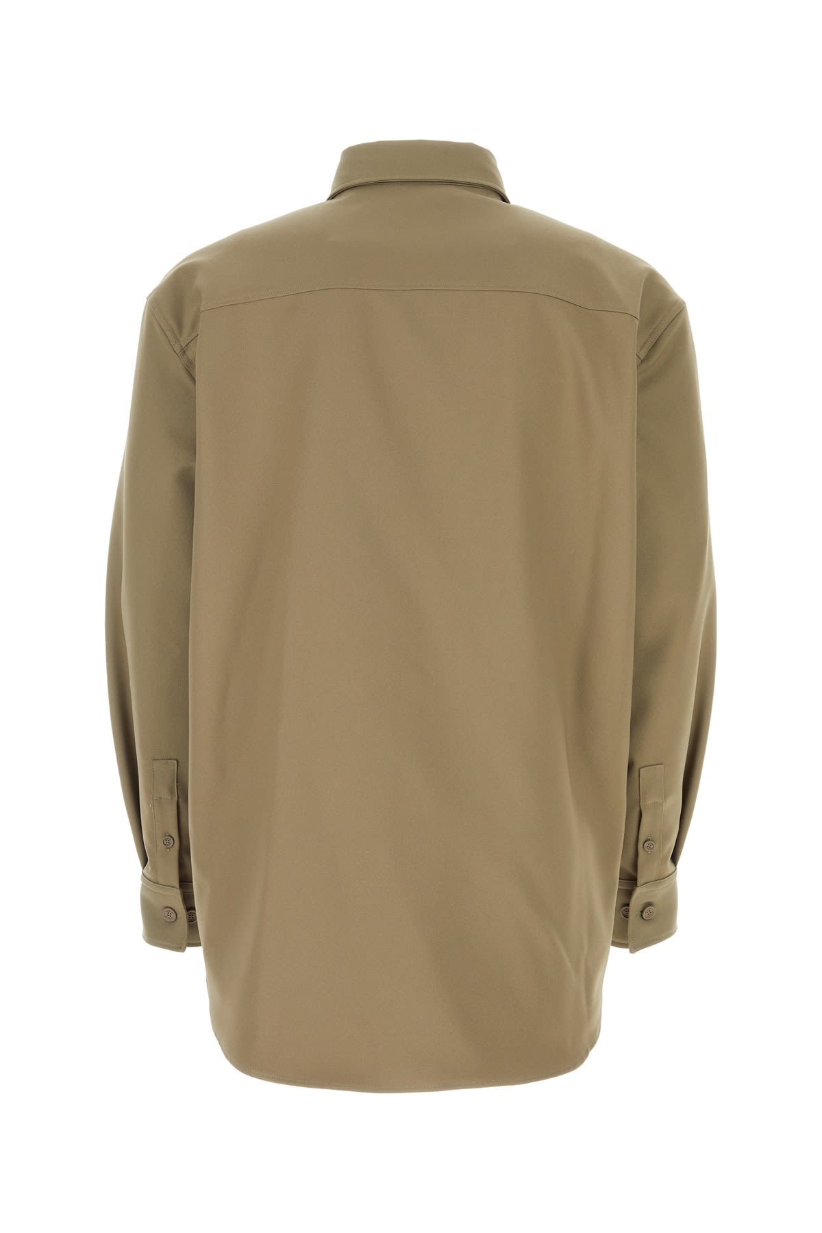 Shop Off-white Cappuccino Polyester Oversize Shirt In Beigebei