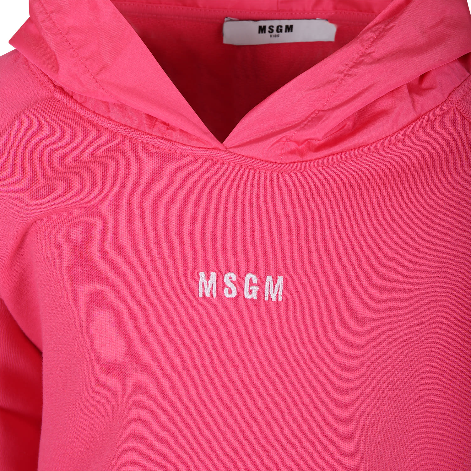 Shop Msgm Fuchsia Sweatshirt For Girl With Logo