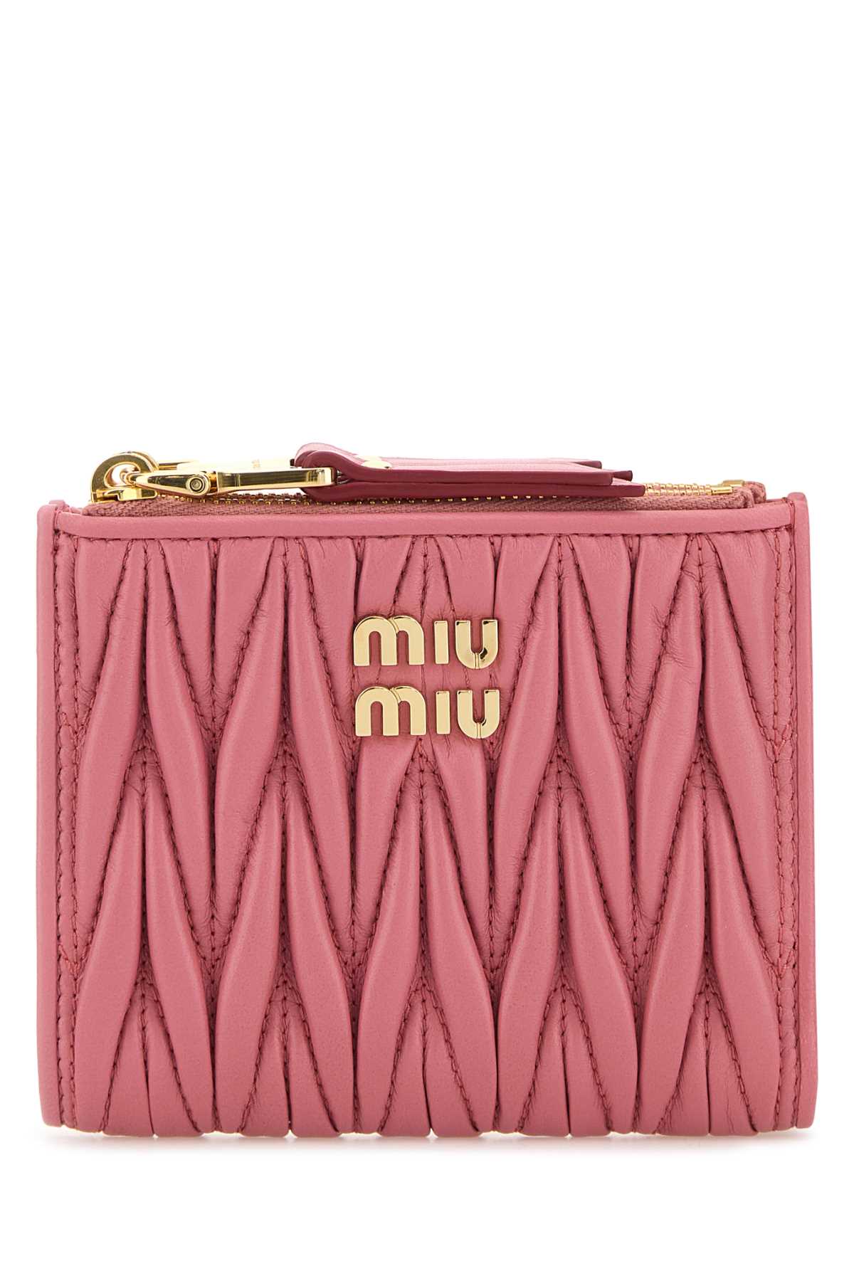 Miu Miu Quilted Leather Wallet Hardware In Multi