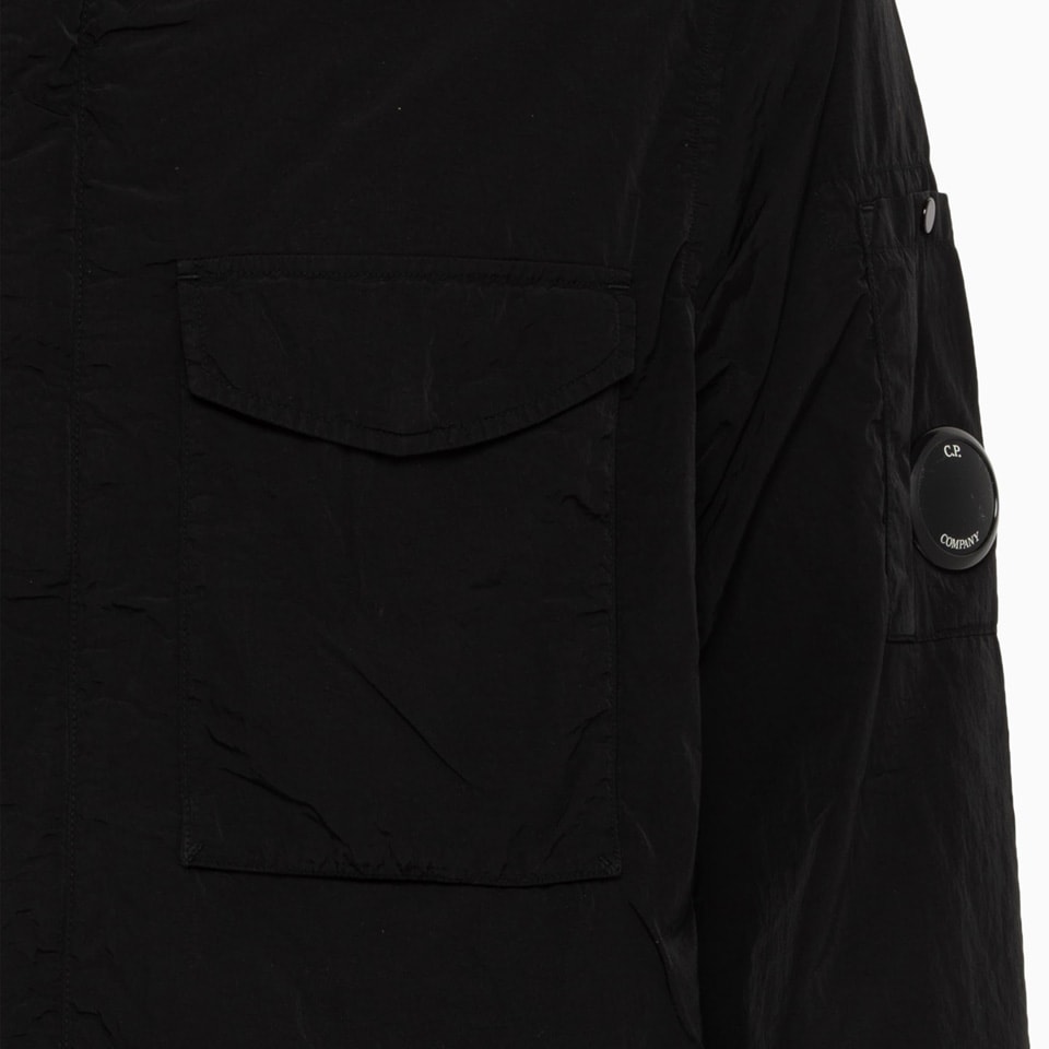 Shop C.p. Company Cp Company Chrome-r Pocket Shirt In Black