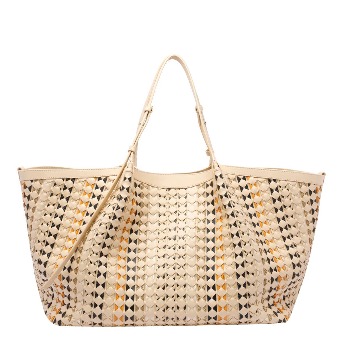 Serapian Maxi Mosaico Secret Tote Bag In Neutral