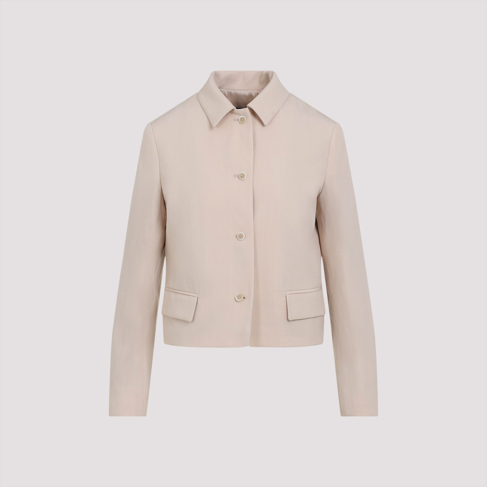 Fabiana Filippi Elegant Virgin Wool Jacket For Women In Sabbia