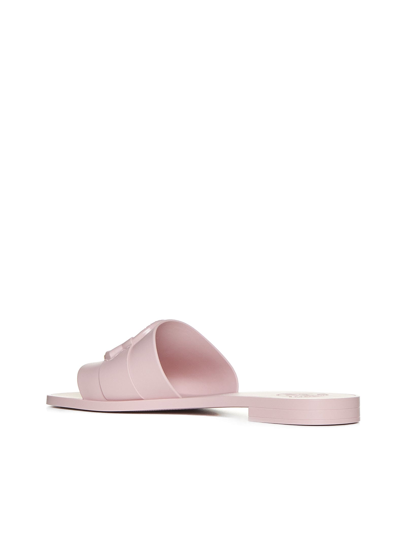 Shop Moncler Sandals In Rosa