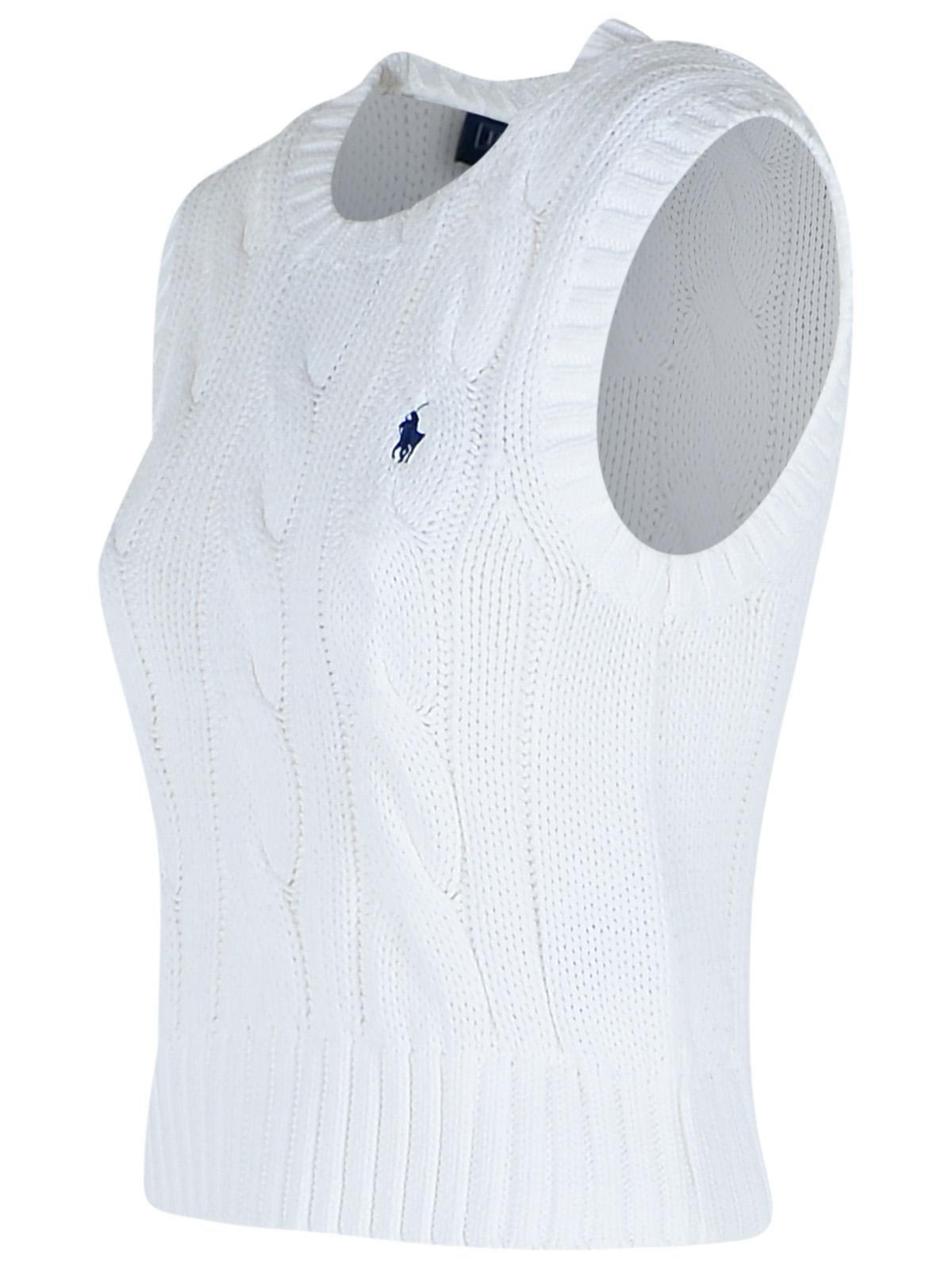 Polo Ralph Lauren Round-neck Knitted Vest In White