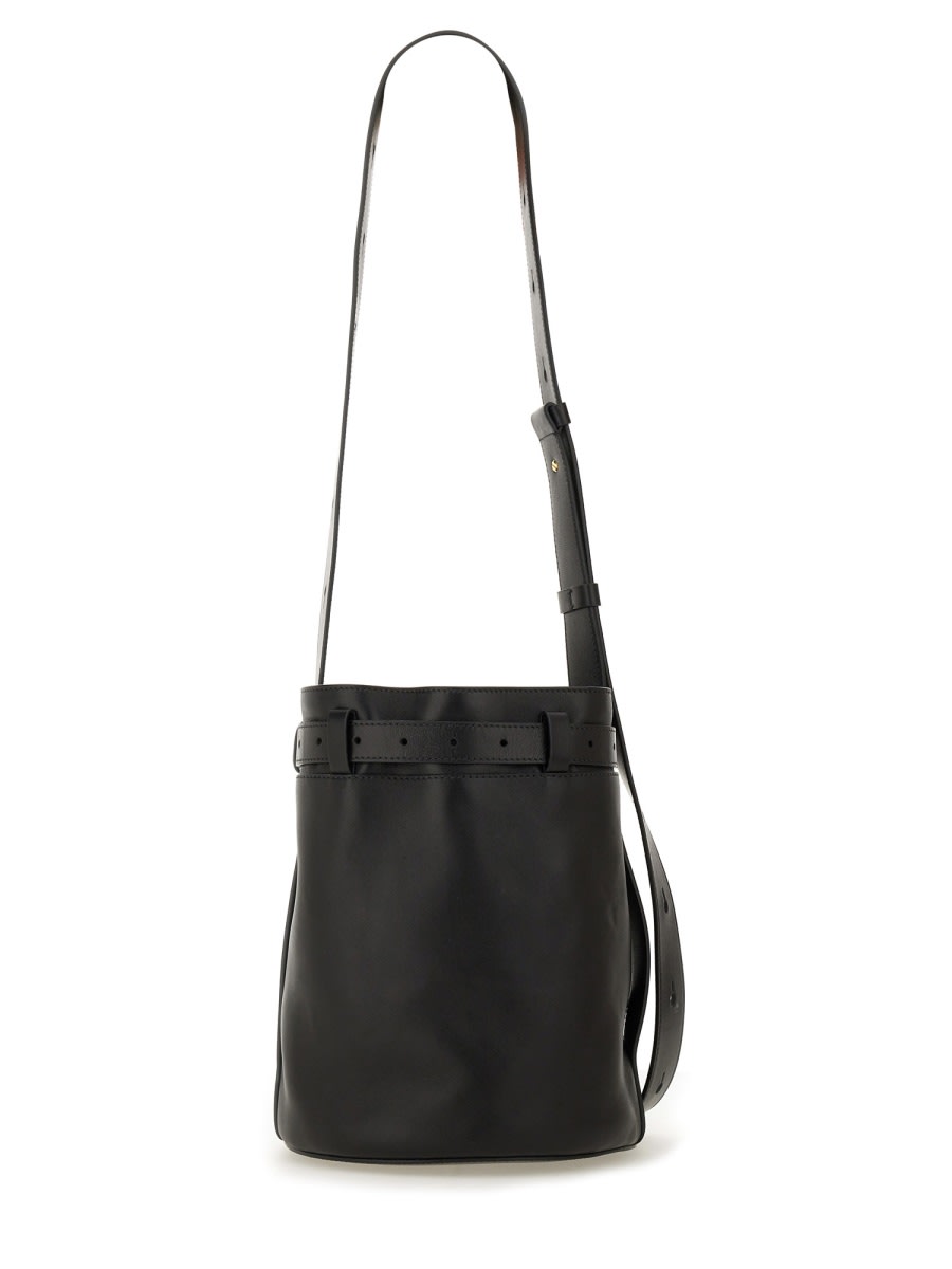Moschino "tie Me" Bucket Bag In Black