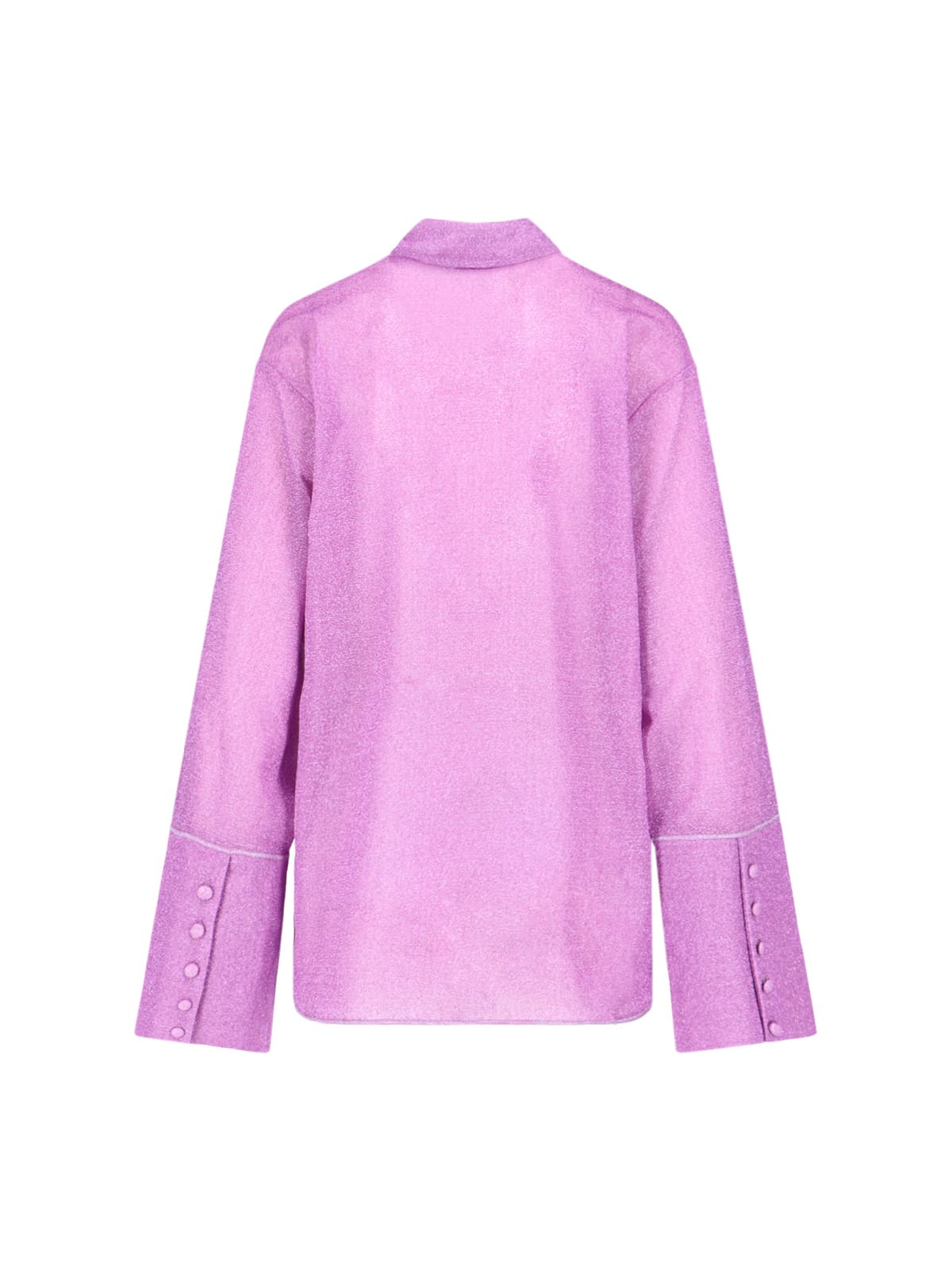 Shop Oseree Lumière Sleeves Shirt In Purple