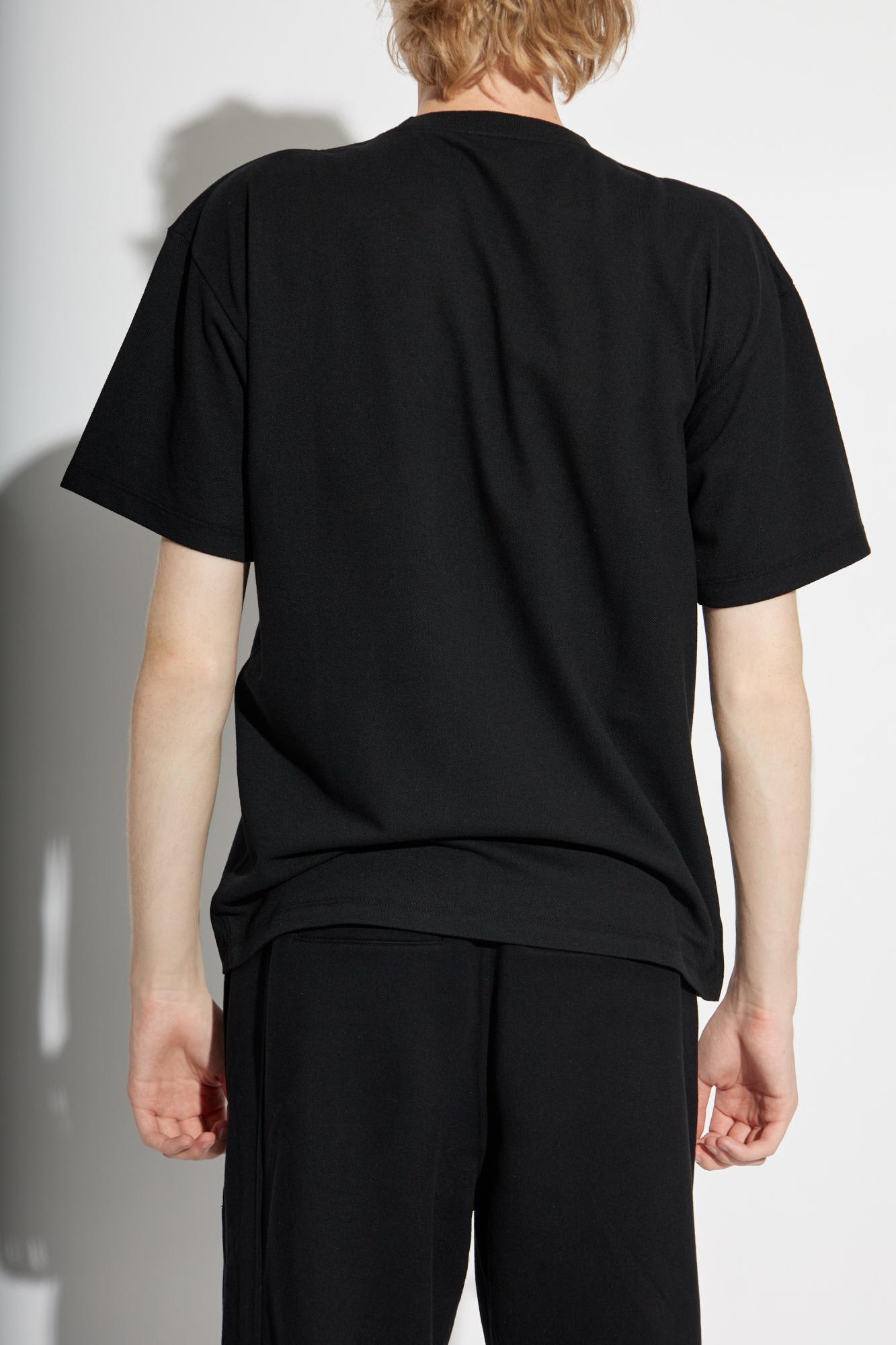 Shop Saint Laurent Round Neck T-shirt In Black