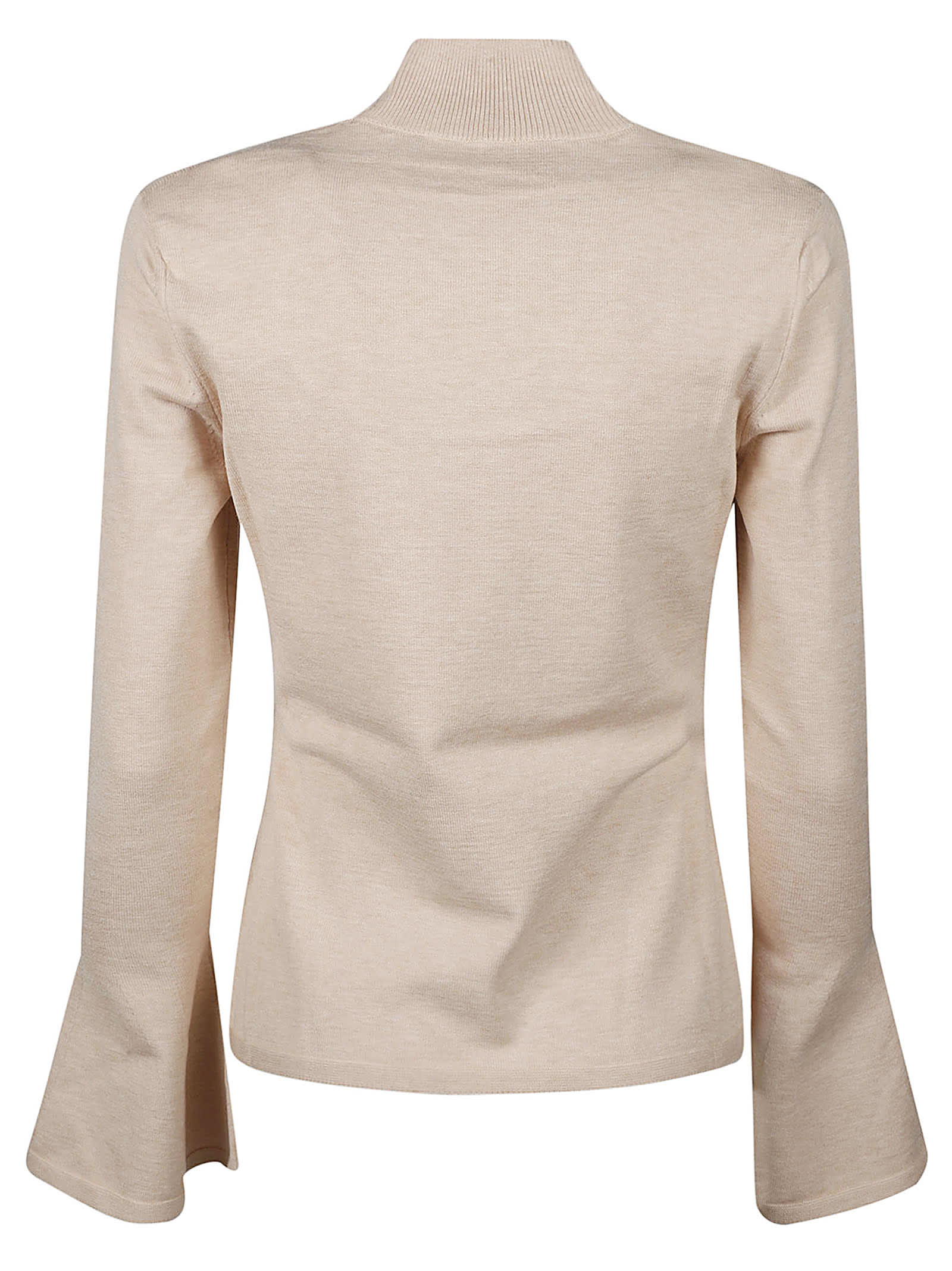 Shop Federica Tosi Cut Out Sweater In Ecru`