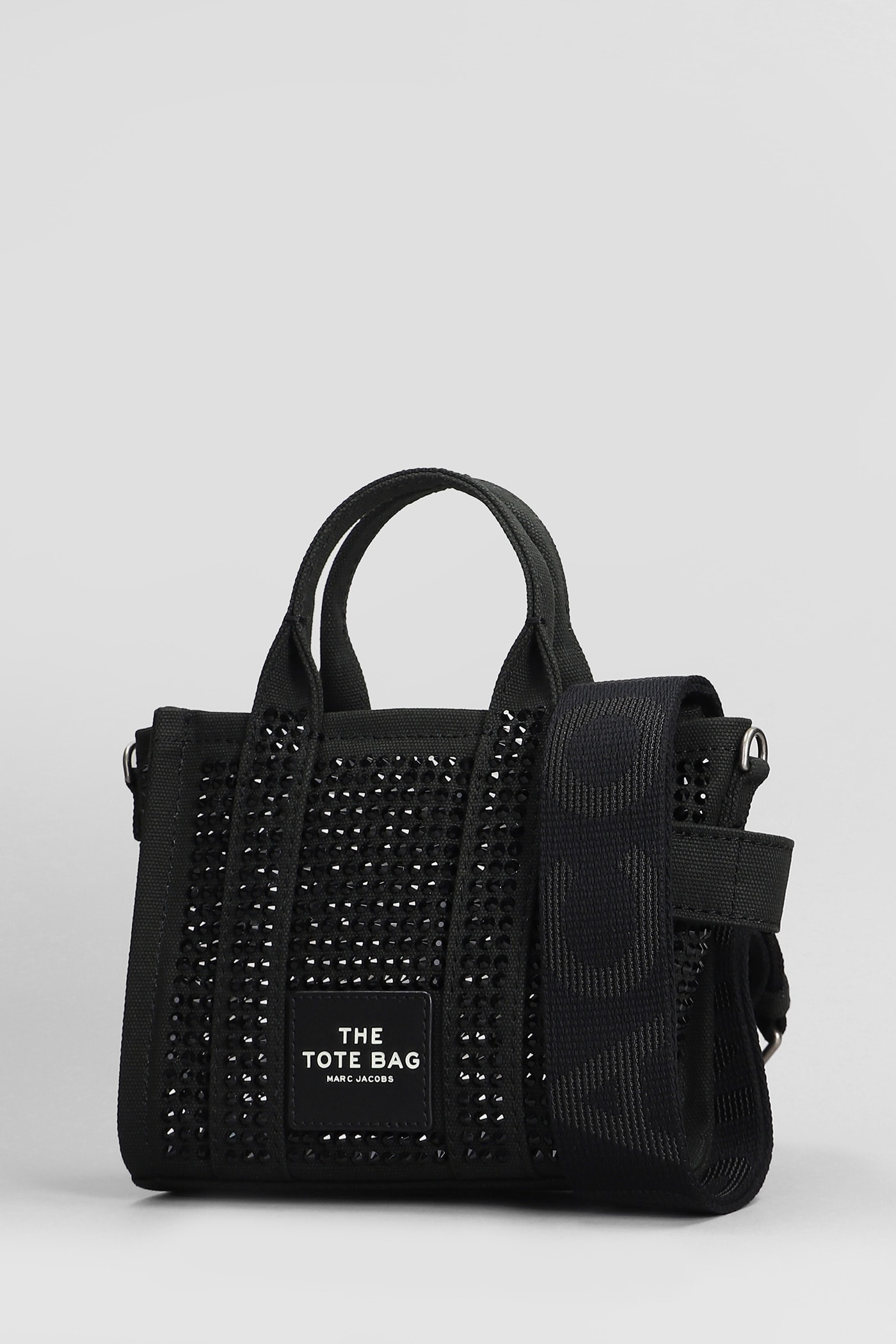 MARC JACOBS THE CROSSBODY TOTE TOTE IN BLACK COTTON 