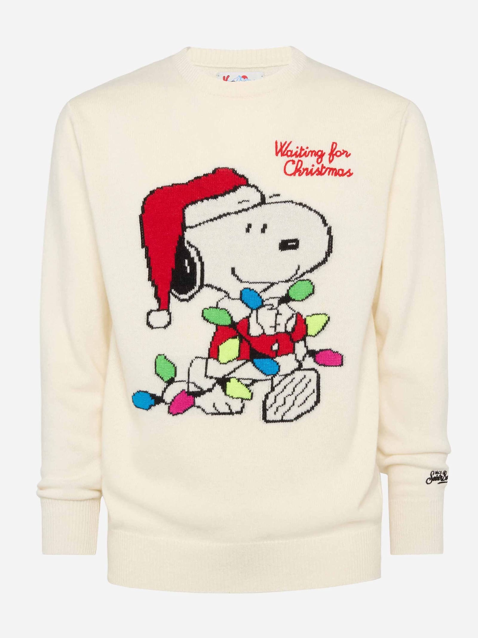 Mc2 Saint Barth White Snoopy Crew Neck Shirt In White
