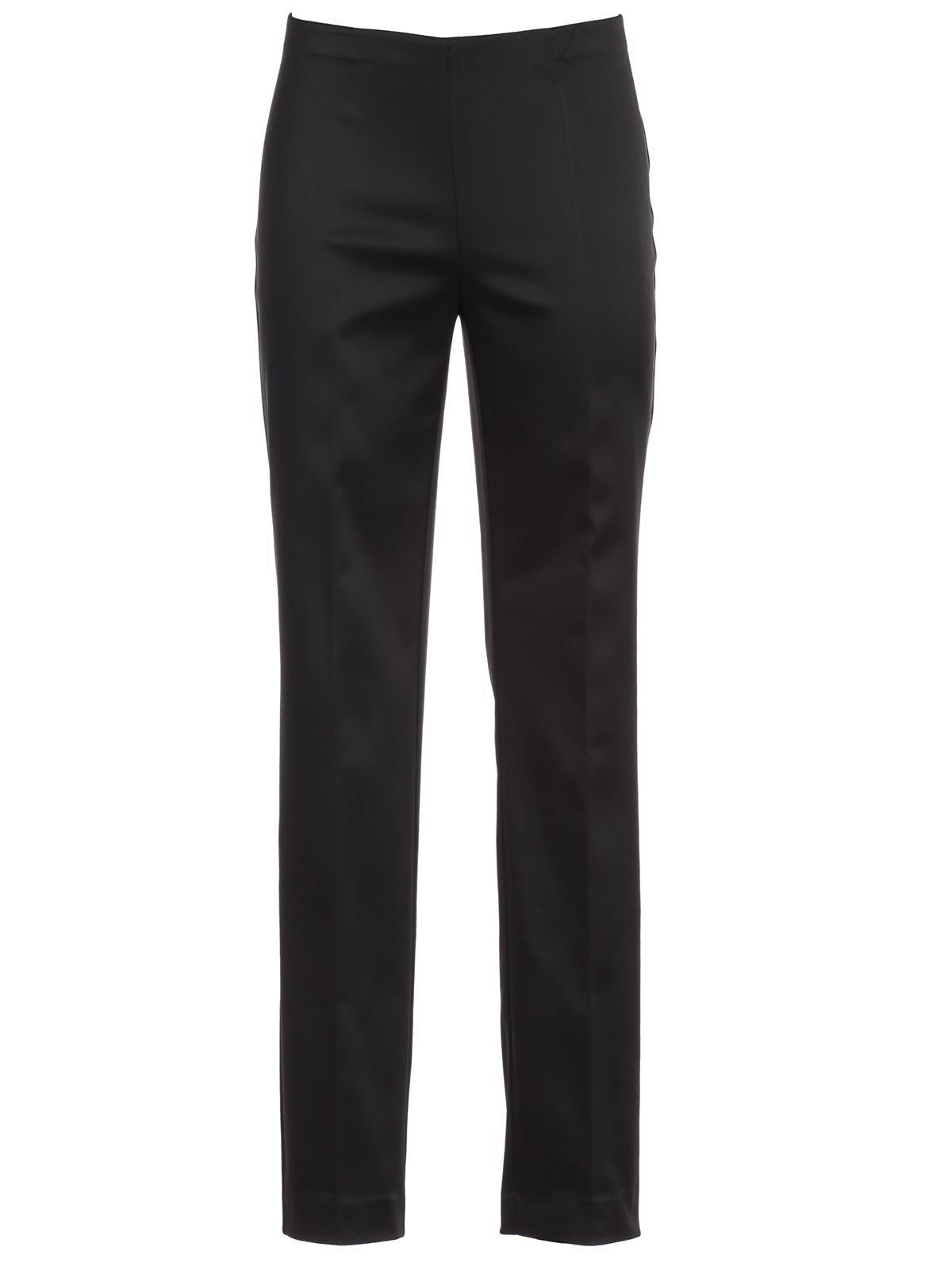 Shop P.a.r.o.s.h Tailored Straight Leg Trousers In Nero