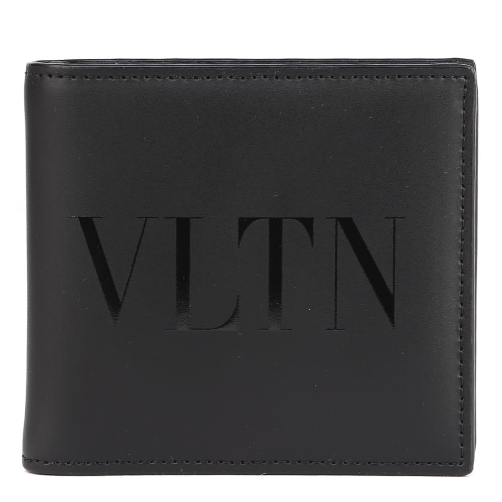 Valentino Garavani Leather Wallet With Vltn Logo
