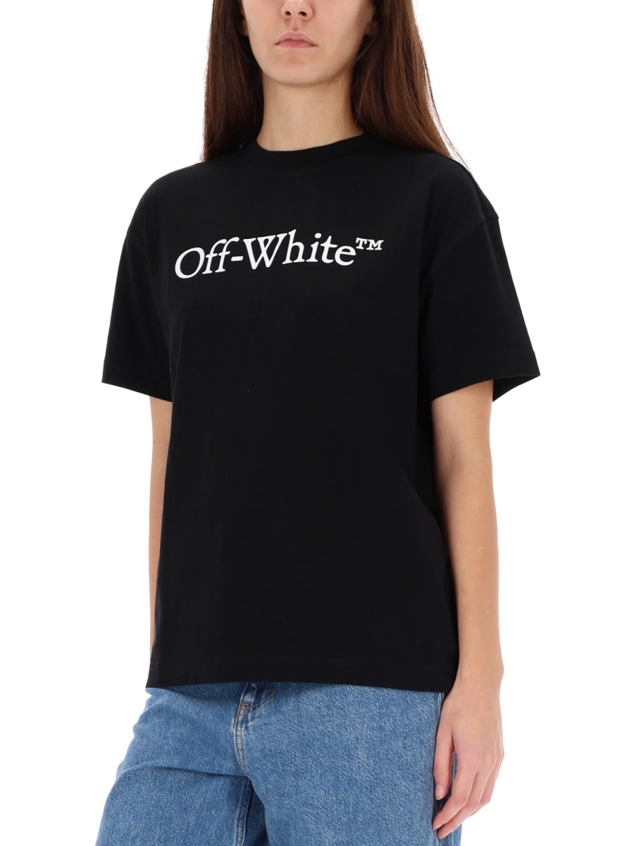 Off-white T-shirt With Logo In Black