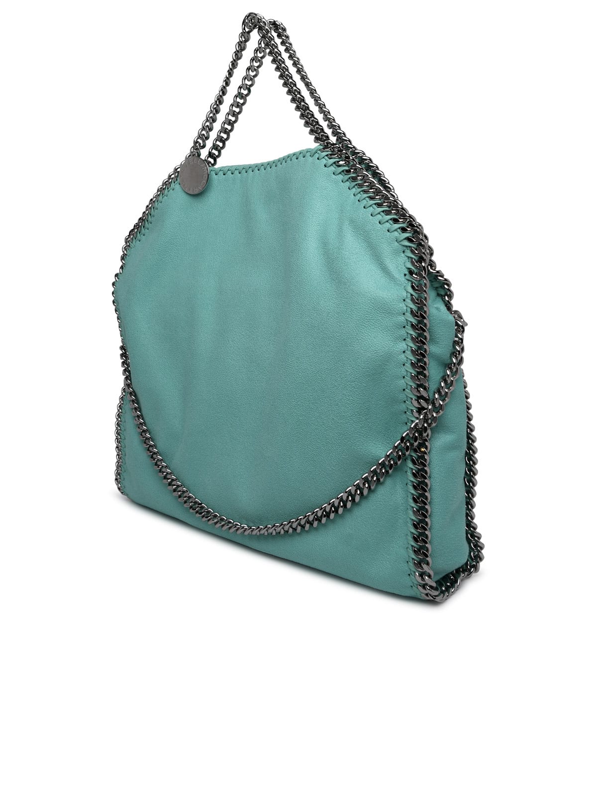 Shop Stella Mccartney Falabella Vegan Fabric Bag In Light Azure