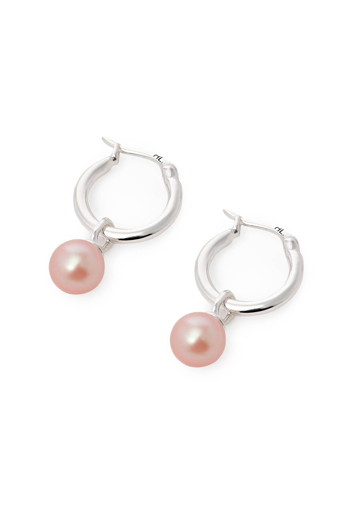 Hatton Labs Pink Pearl Hoop Earrings