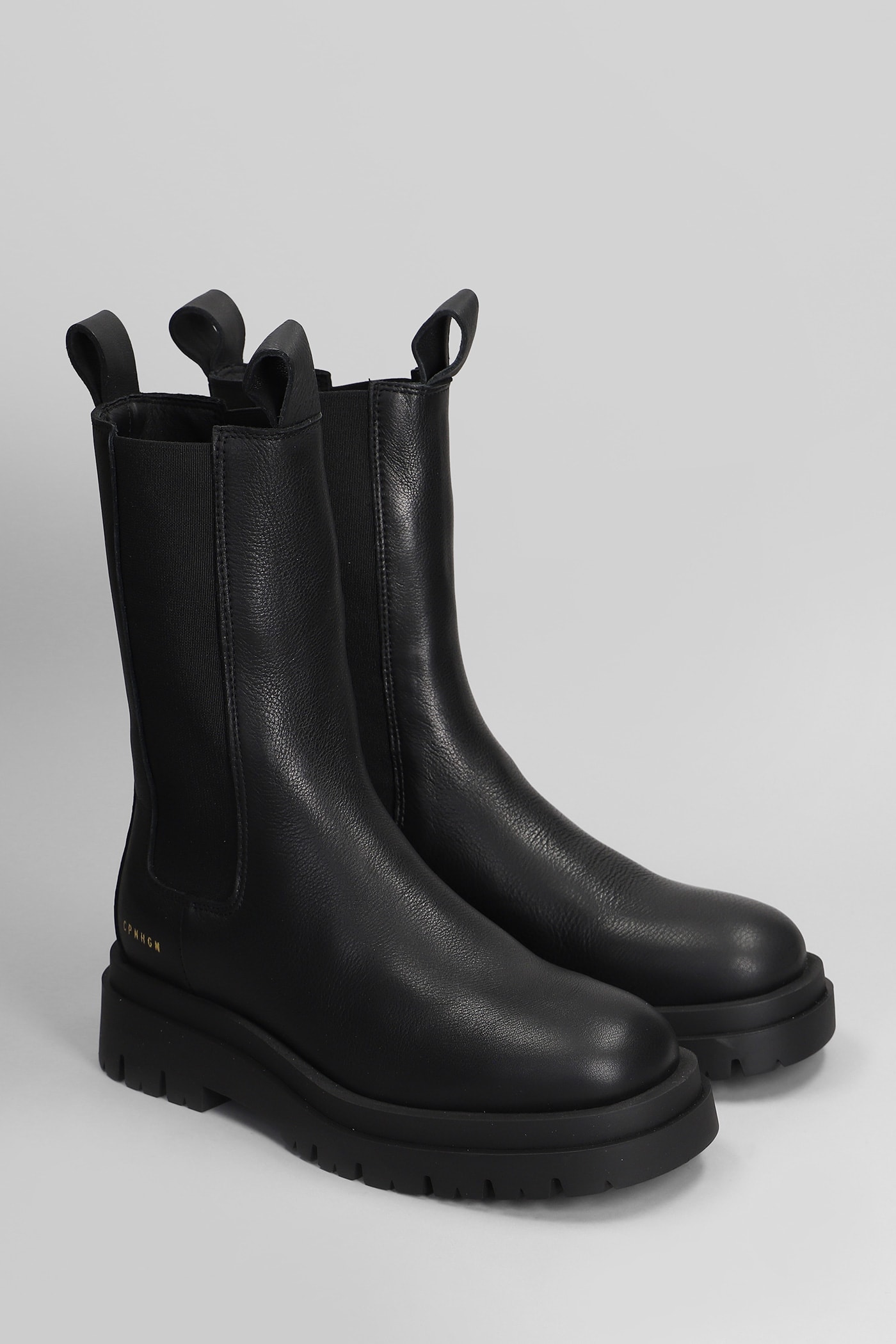 Shop Copenhagen Cph 1000 Combat Boots In Black Leather