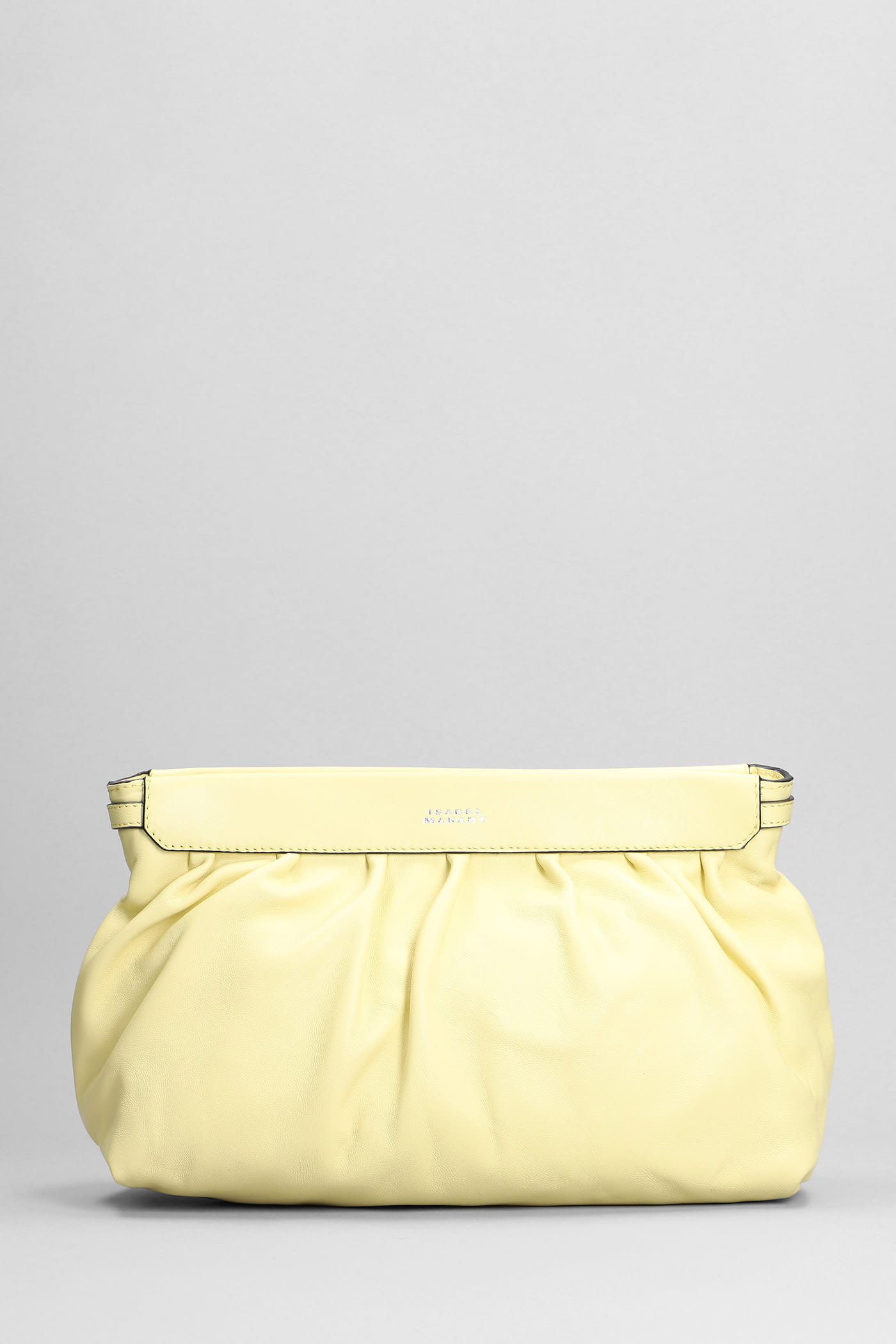 Shop Isabel Marant Luz Clutch In Yellow Leather