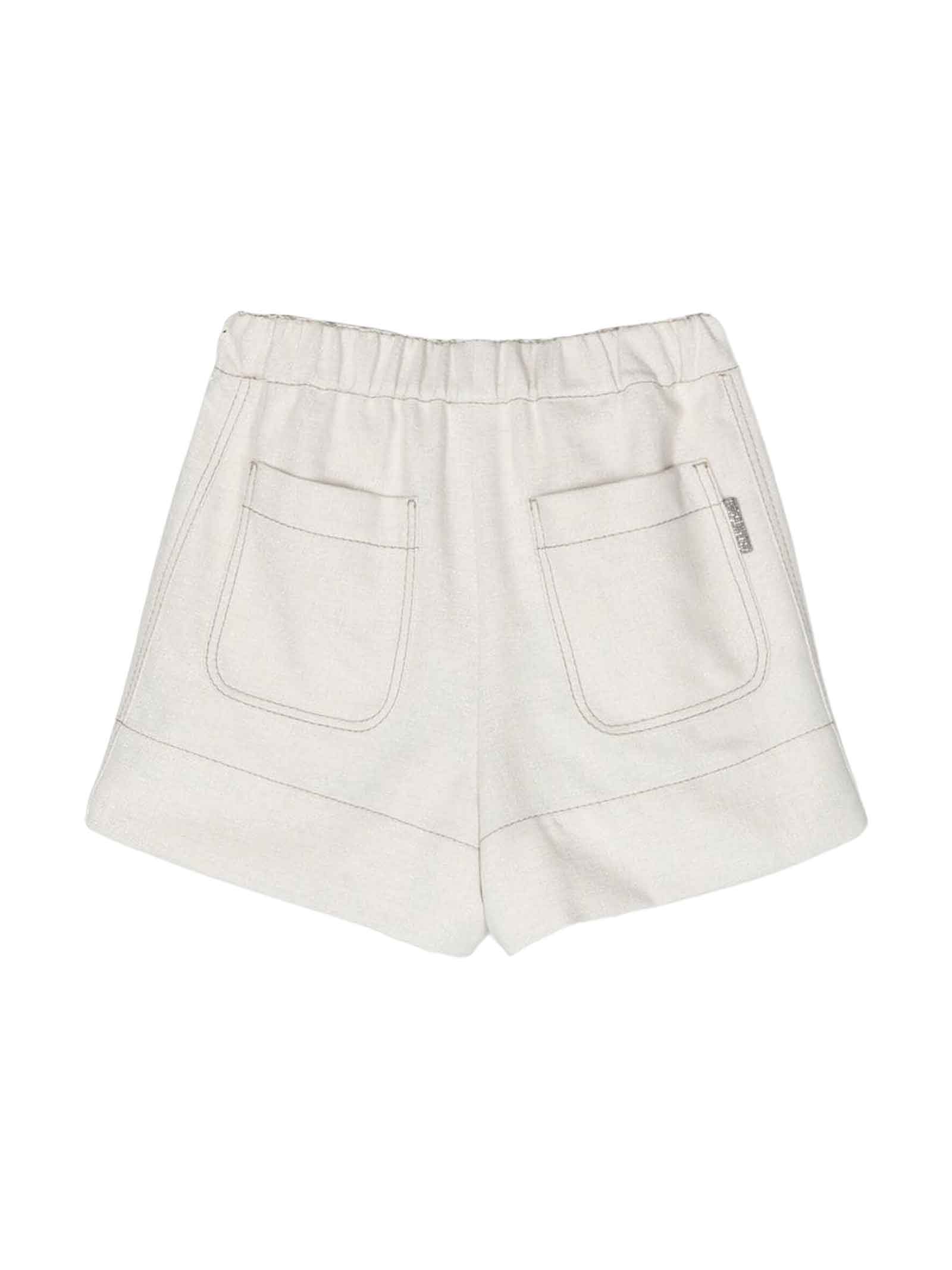 Shop Brunello Cucinelli White Shorts Girl In Bianco