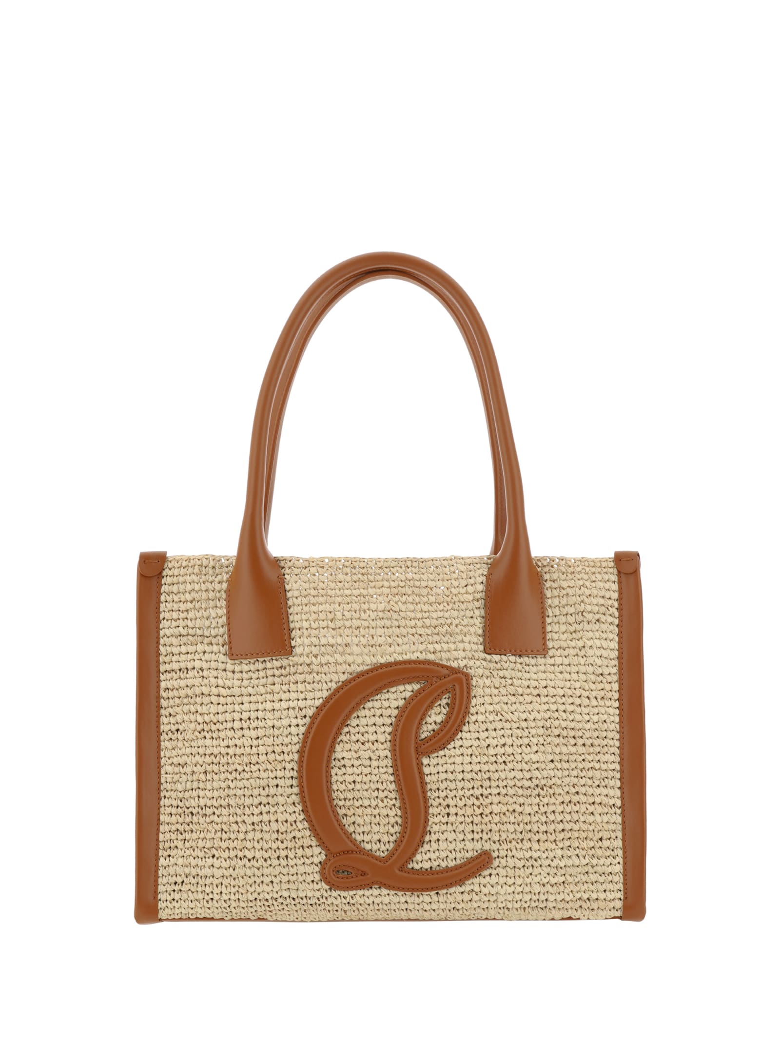 Shop Christian Louboutin By My Side Small Handbag In Natural/cuoio