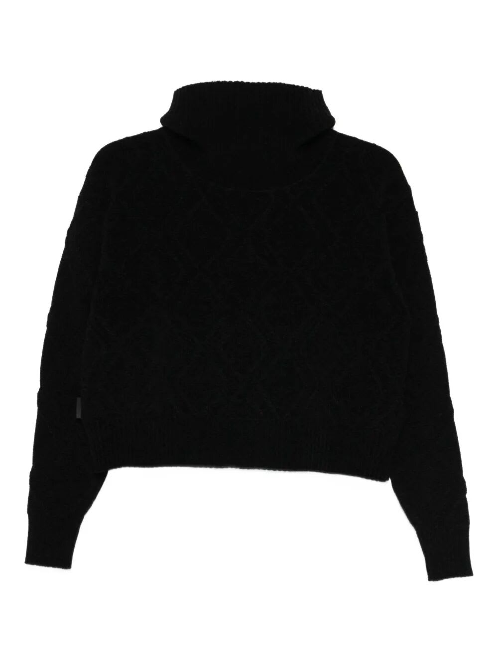 Rrd - Roberto Ricci Design Velvet Fish Volcano Wom Knit In Black