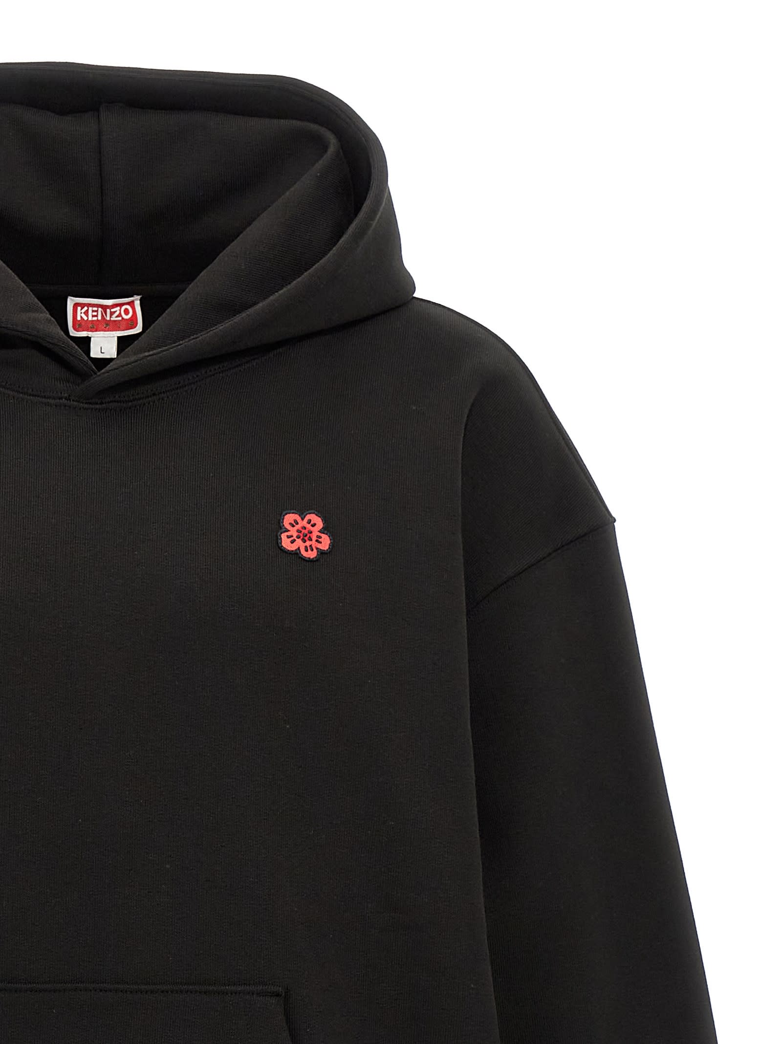 Shop Kenzo Gots Boke Hoodie In Black