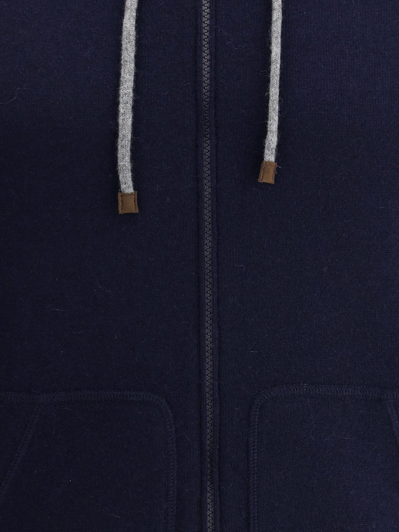 Brunello Cucinelli Techno Cotton Interlock Zip-front Hooded Sweatshirt In Cw425
