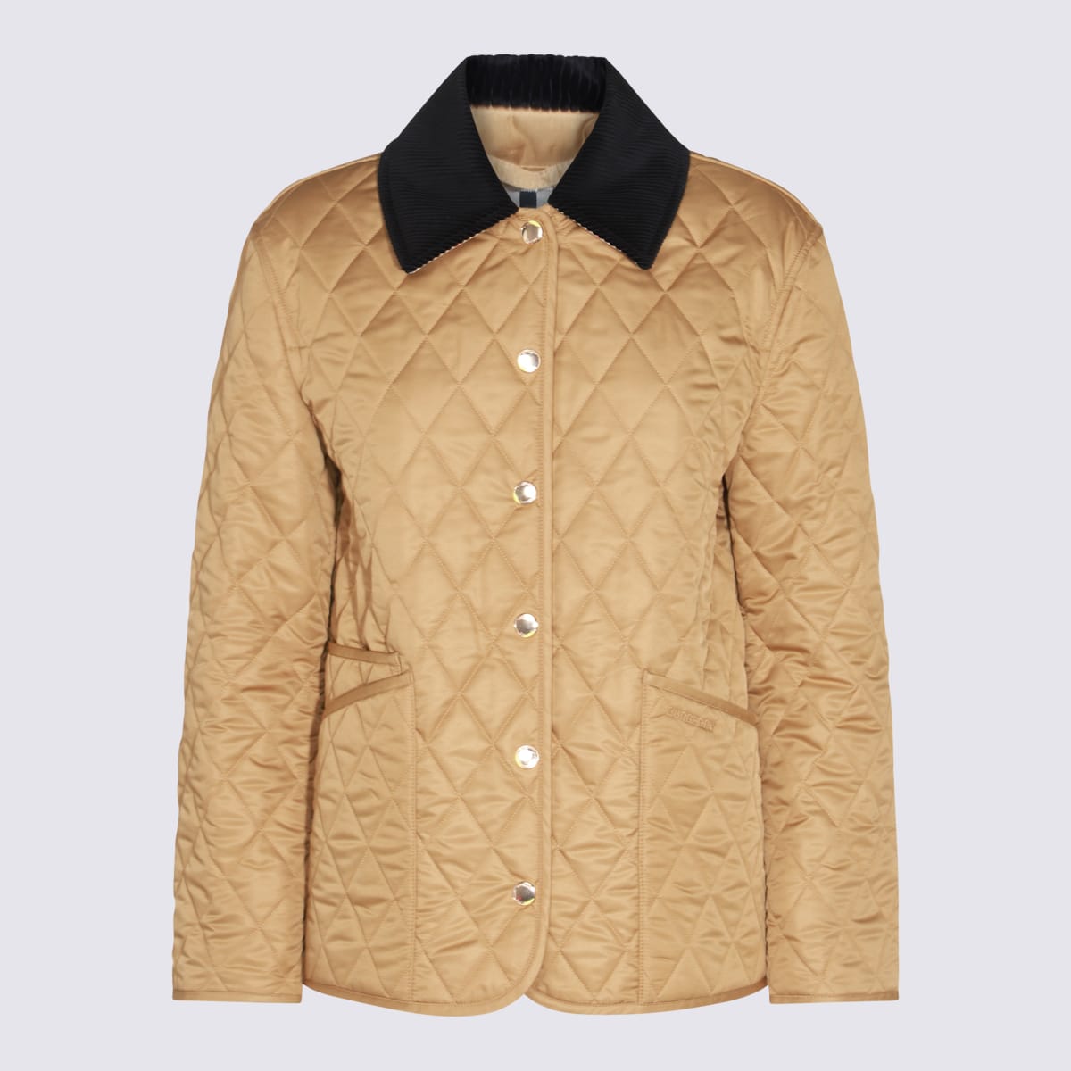 Burberry Camel Down Jacket In Neutral