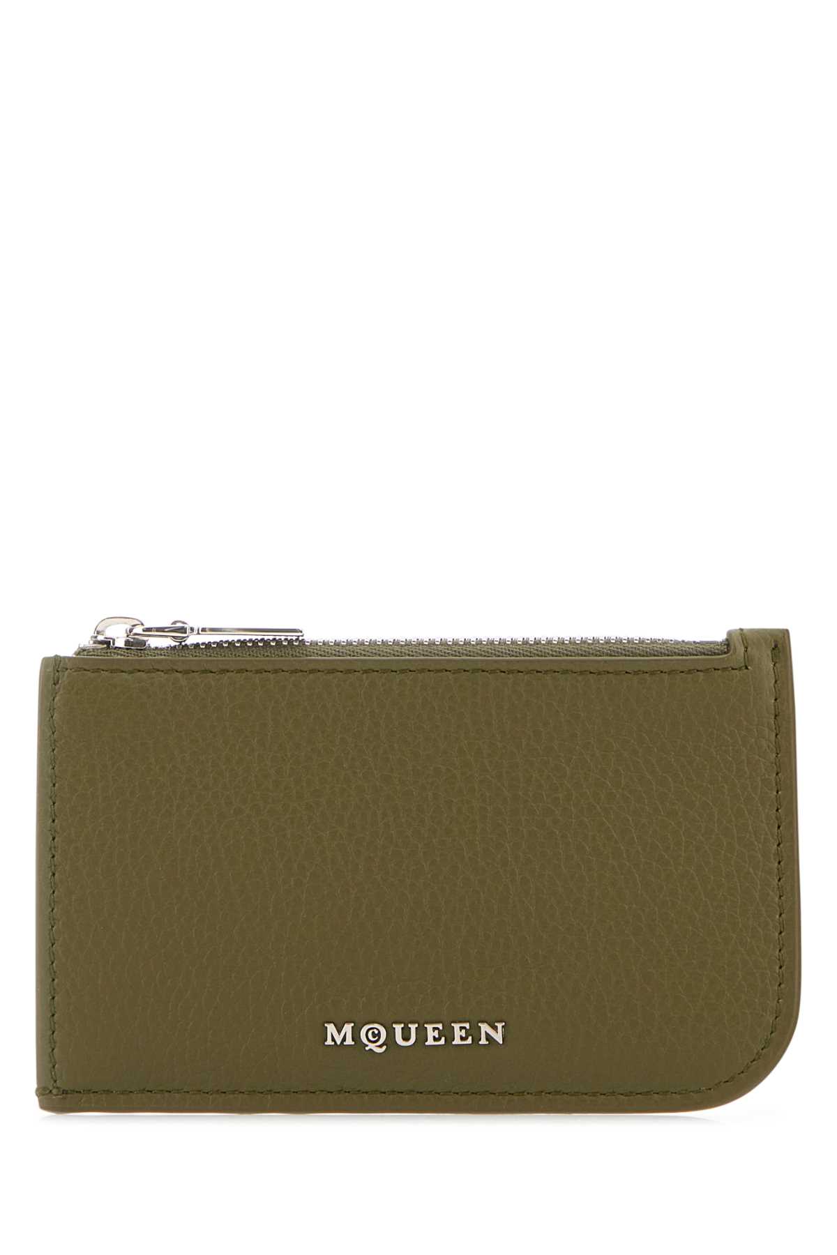 Army Green Leather Card Holder