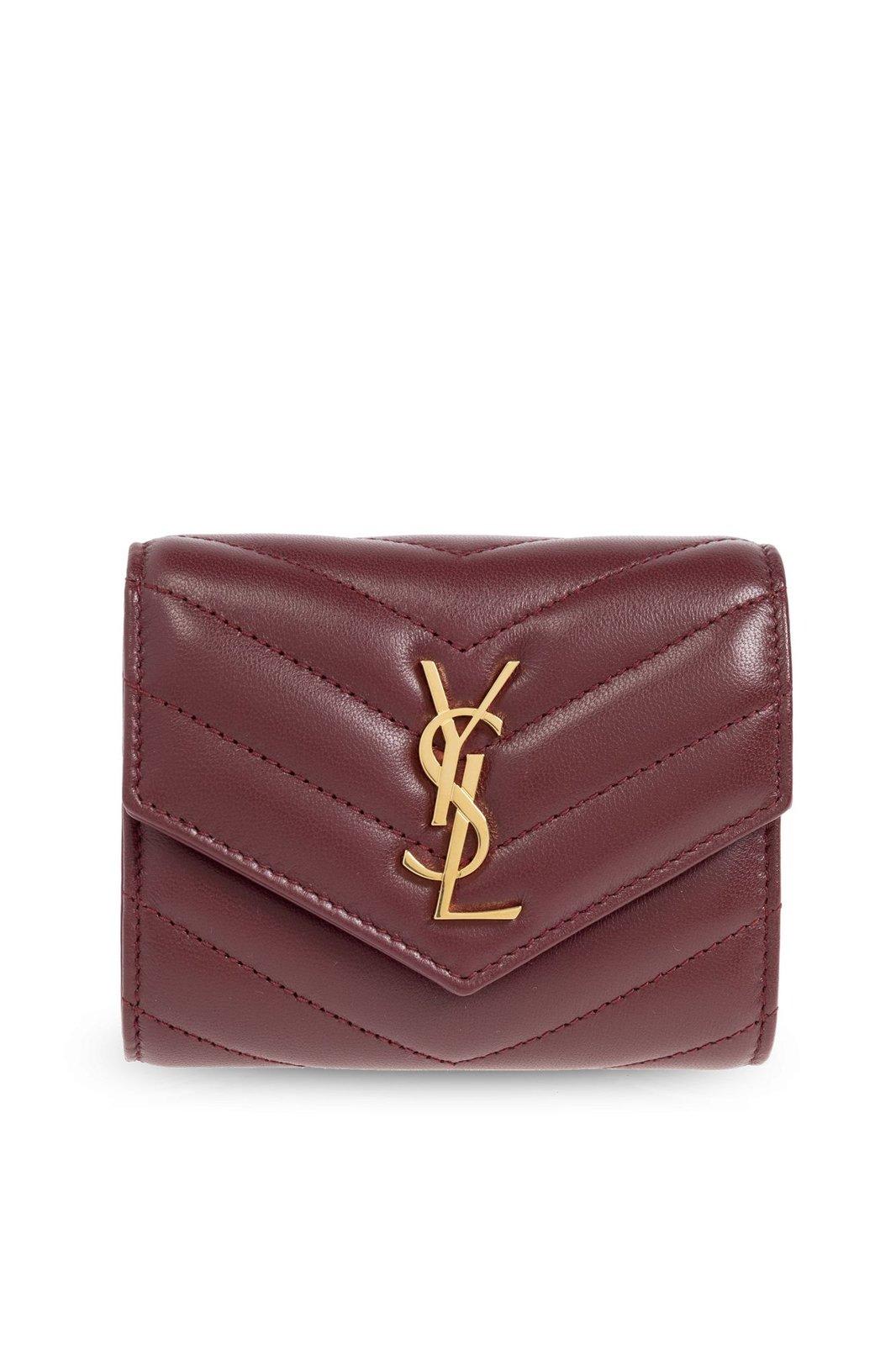 Cassandre Logo Plaque Tri-fold Wallet