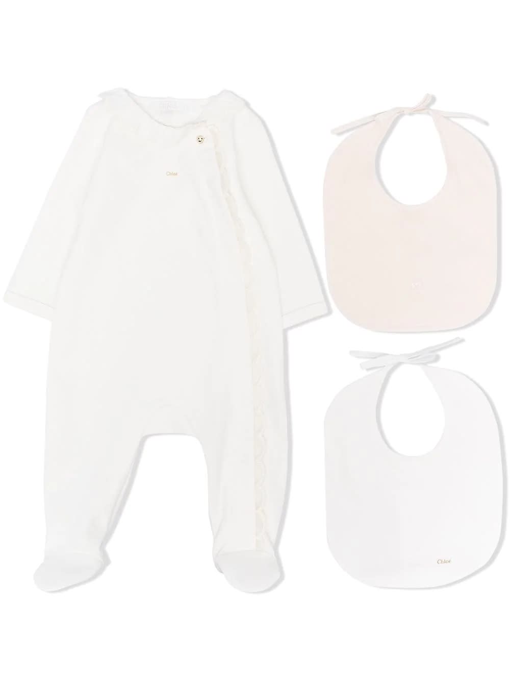 CHLOÉ ROMPER WITH RUCHES,C97265 117