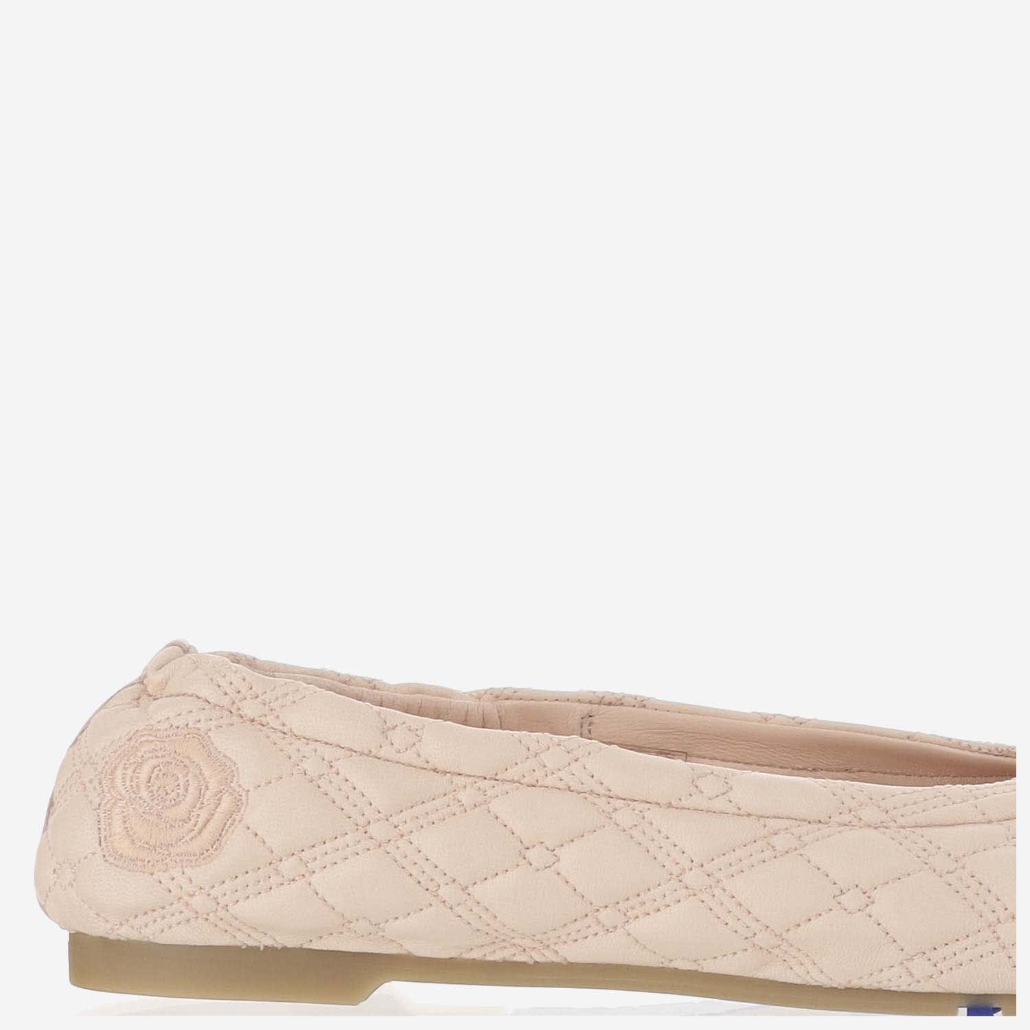 Shop Burberry Quilted Leather Sadler Ballet Flats In Baby Neon