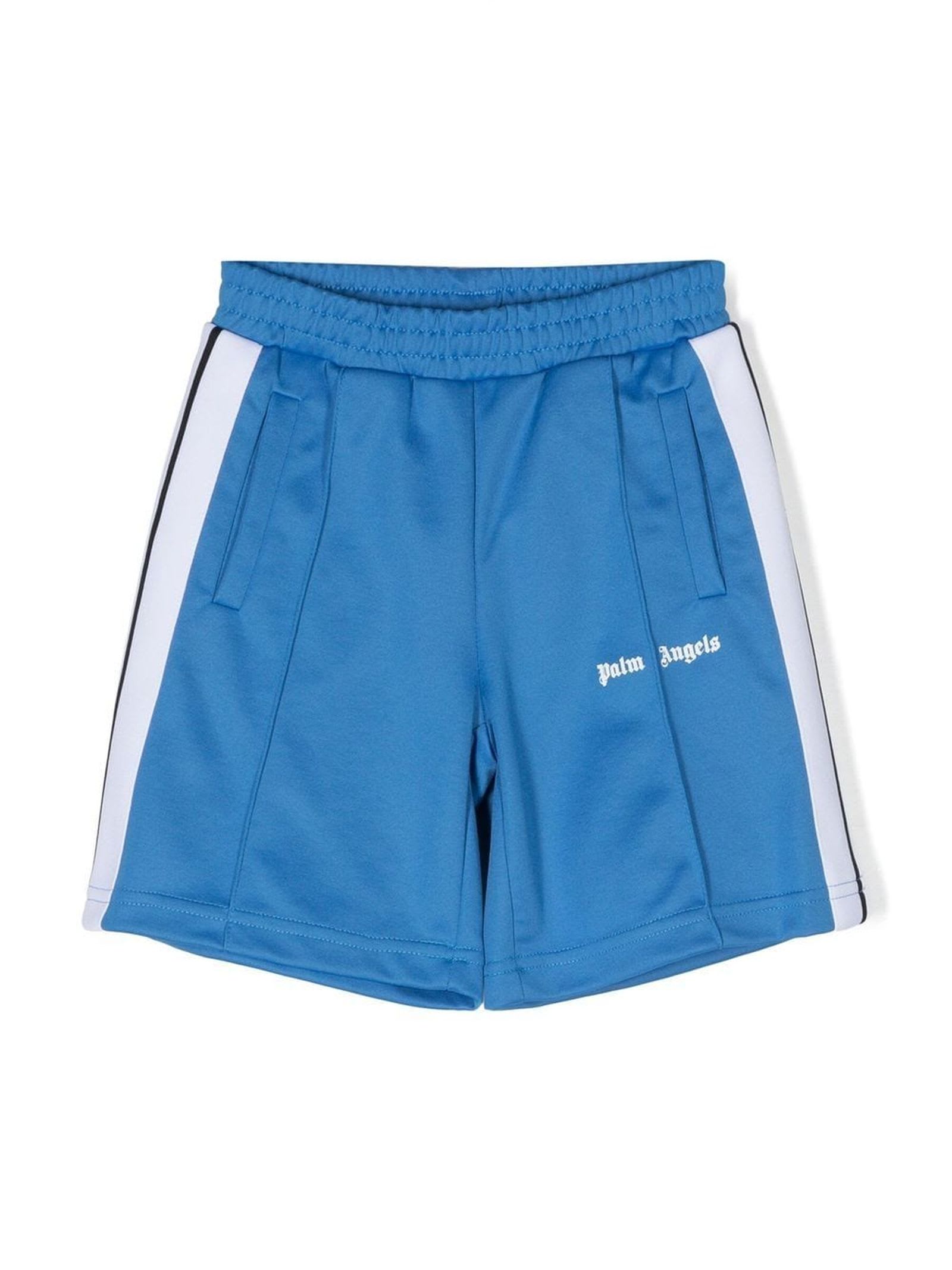 Palm Angels Light-blue Polyester Shorts