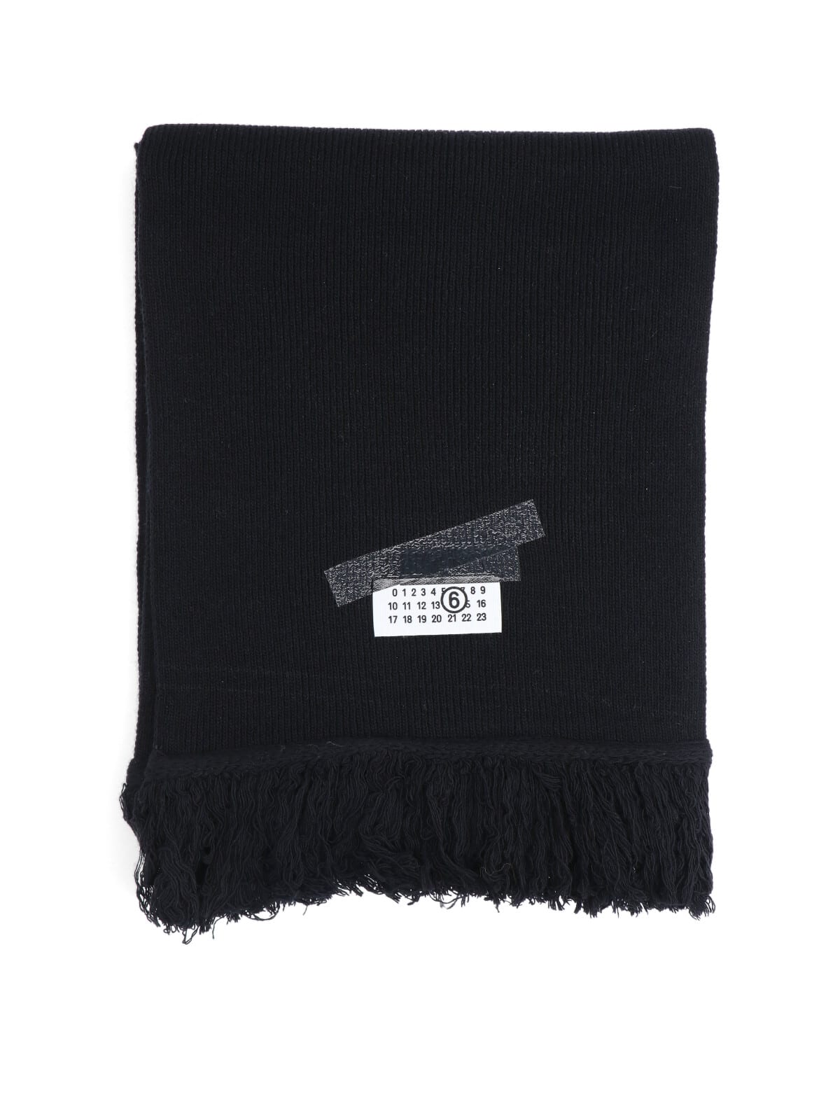 Mm6 Maison Margiela Numeric Scarf In Black