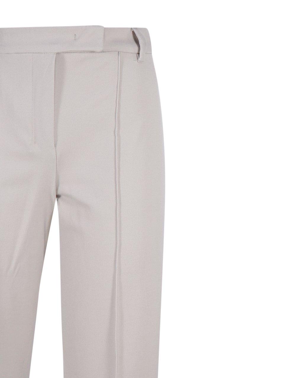 S Max Mara High Waist Straight Leg Pants In Beige
