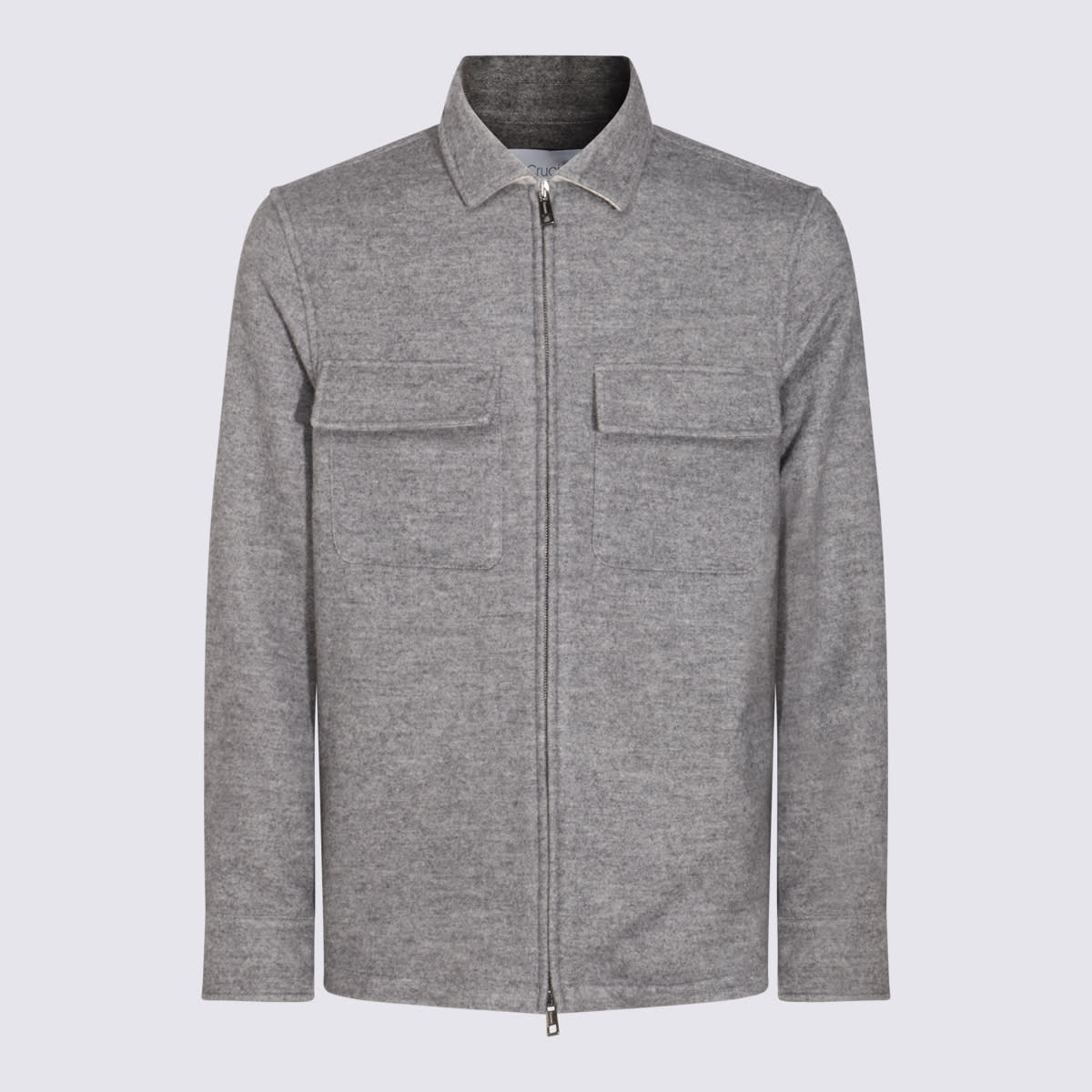 Grey Wool Casual Jacket