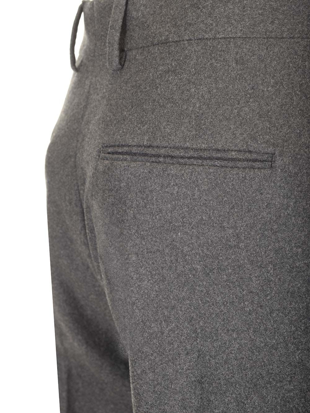 Shop Fendi Grey Cashmere Trousers