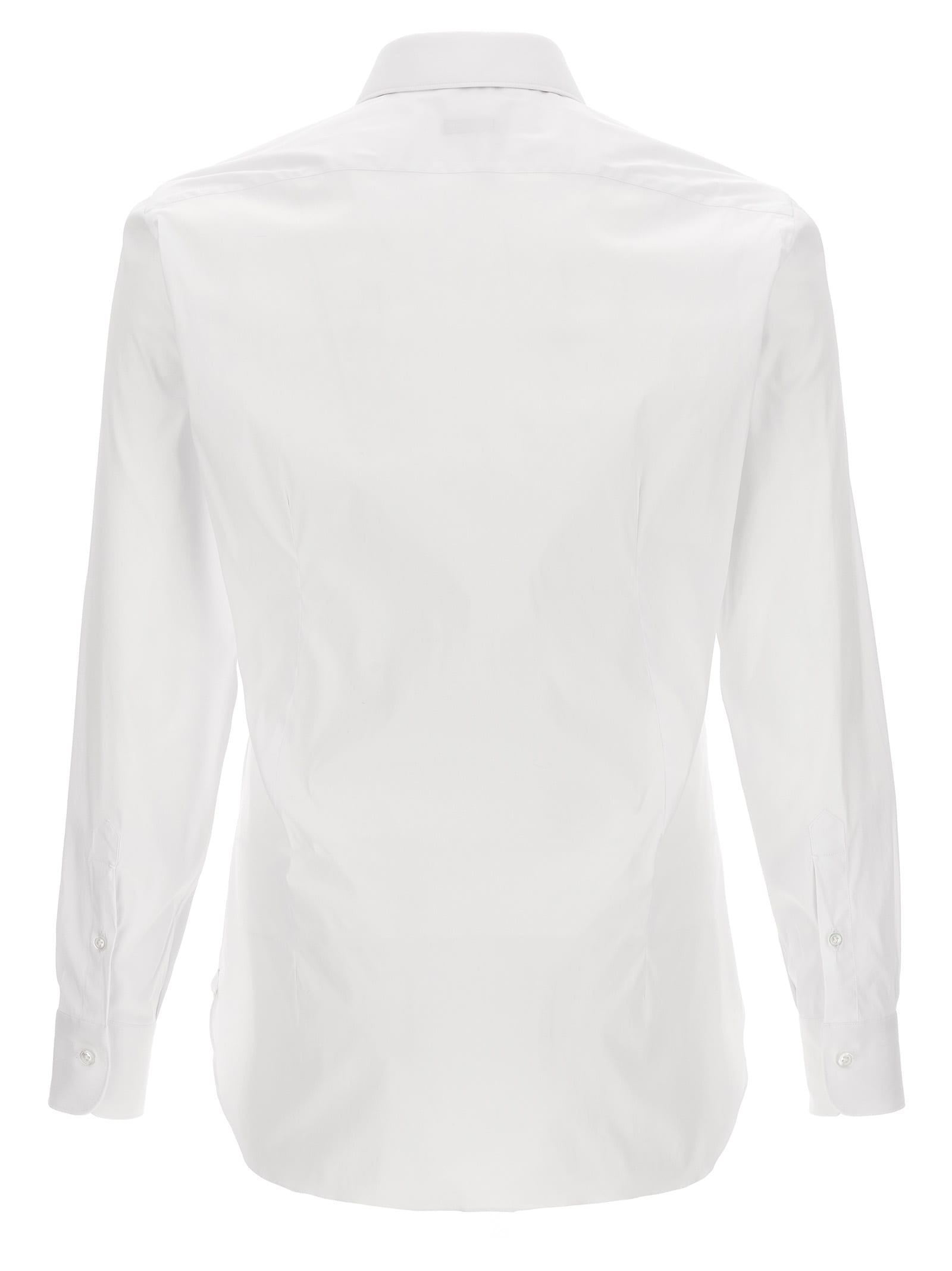 Shop Barba Napoli Poplin Shirt In White