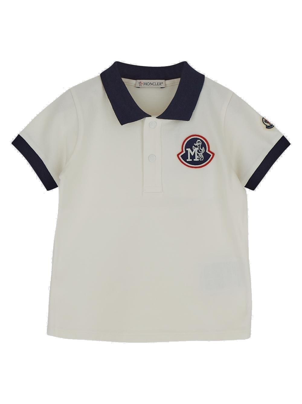 Shop Moncler Logo-patch Polo Shirt
