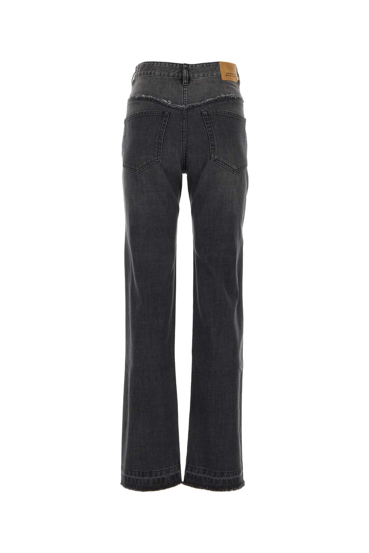 Shop Isabel Marant Dark Grey Denim Noemie Jeans In Fadedblack