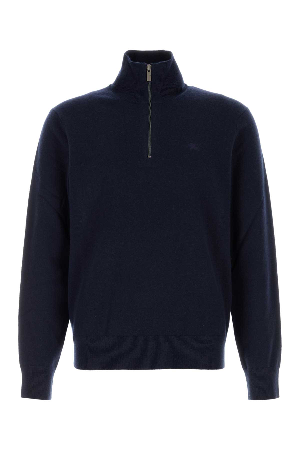 Dark Blu Stretch Cashmere Blend Sweater