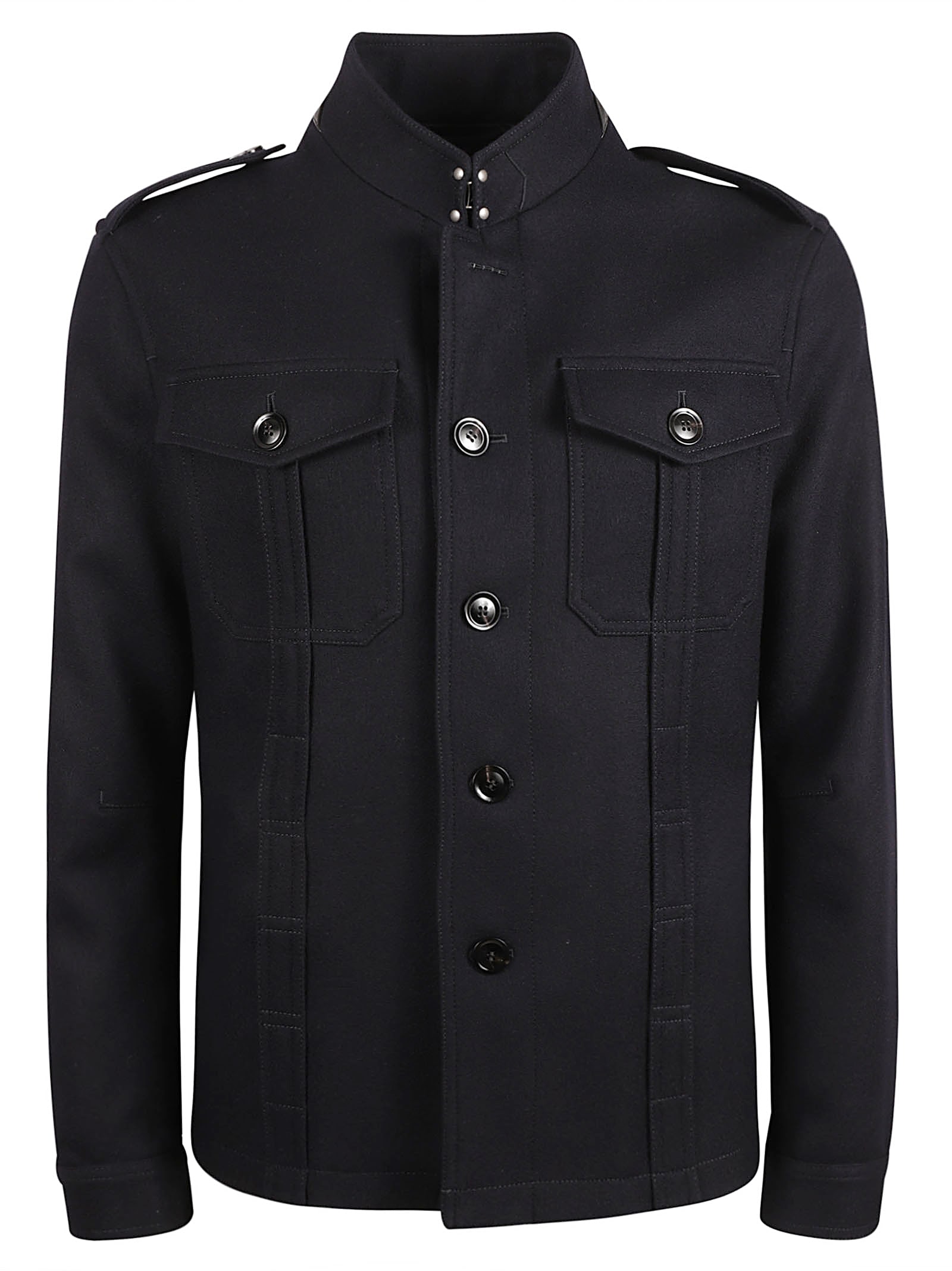 Tom Ford Japanese Light Felt Stand Collar Jacket
