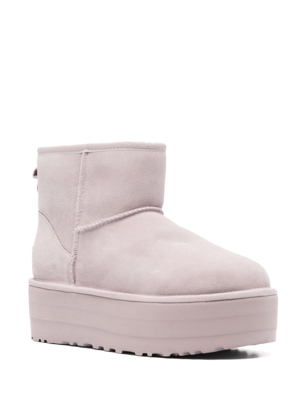 Shop Ugg Woman Classic Mini Platform Boots In Psk Pale Smoke