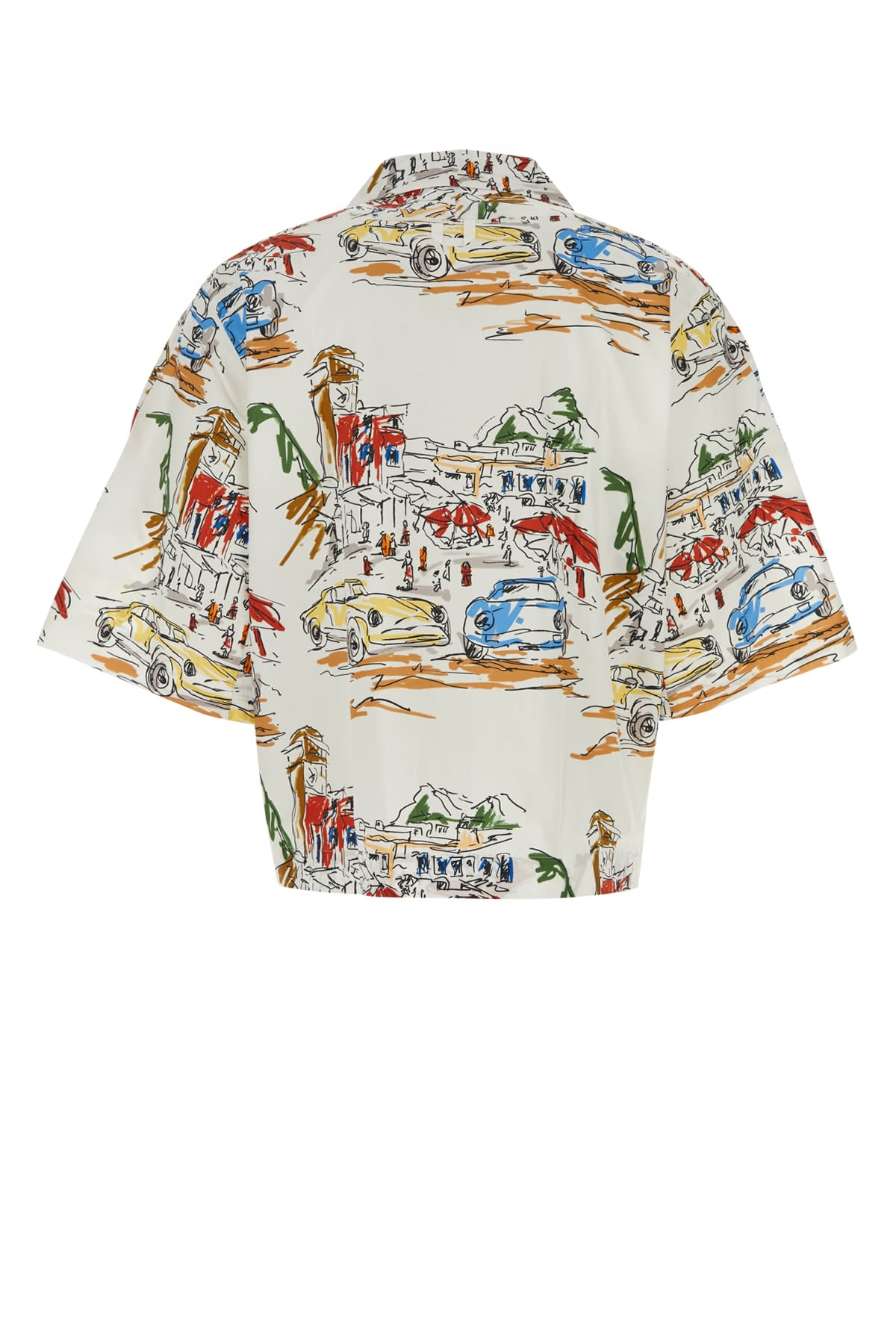 Shop Jacquemus La Chemise Casaco In Printcapricarswhite